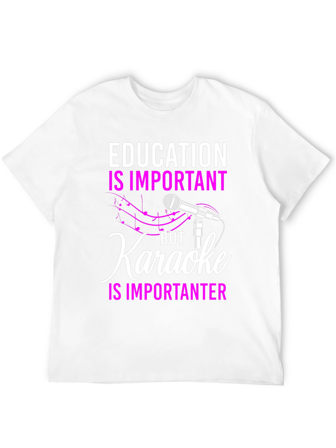 Black Funny Karaoke Lover T-Shirt: Education is Important, But... view 12