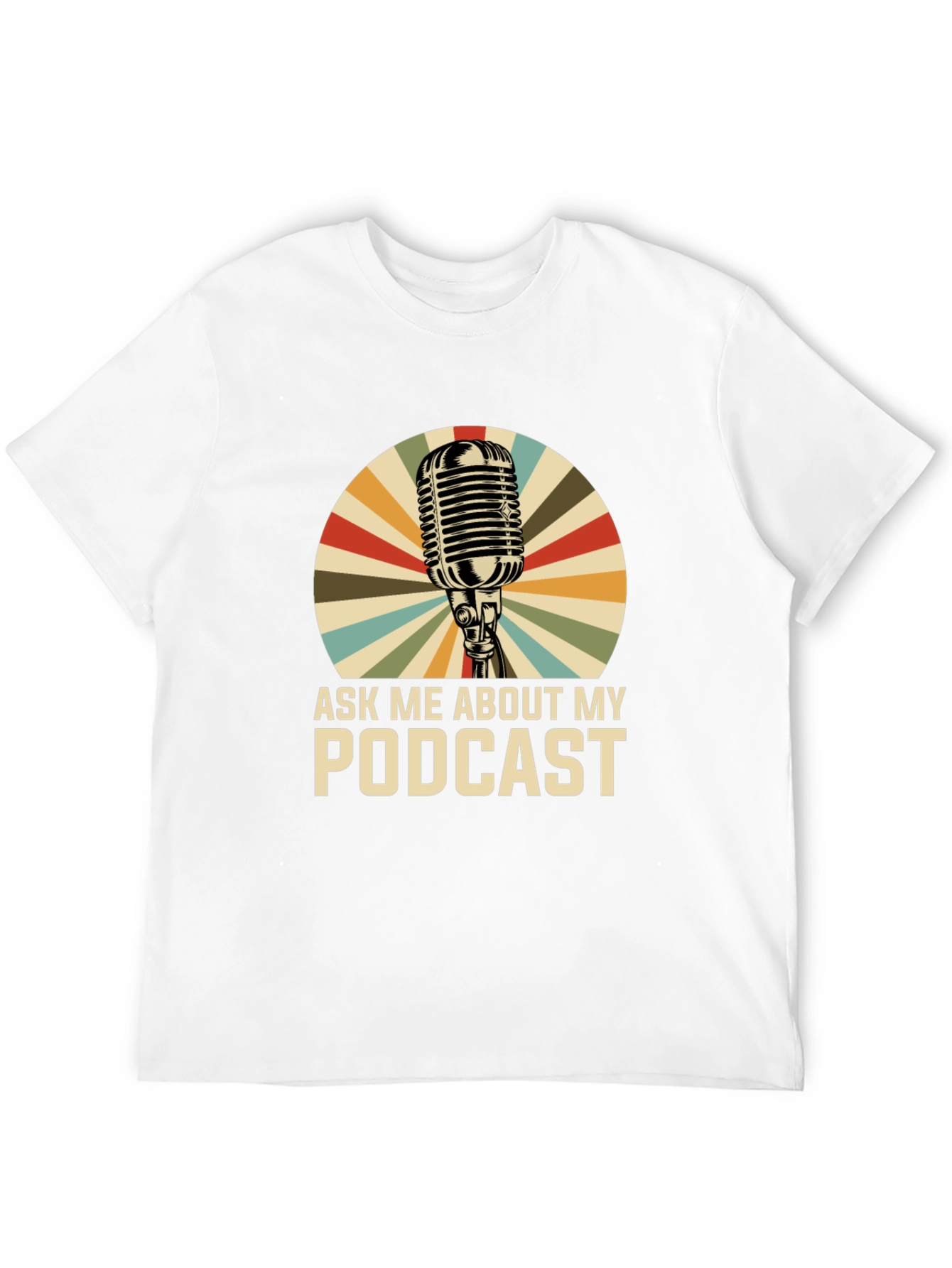 Black Ask Me About My Podcast Graphic Tee view 12