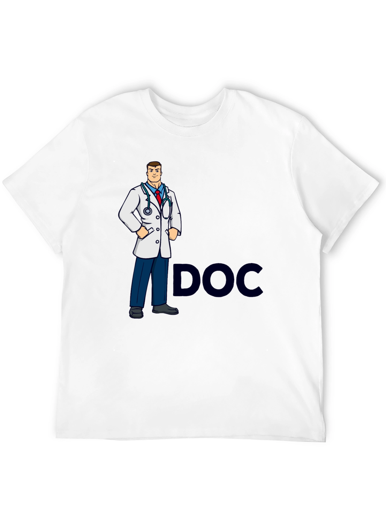 Black Doctor Cartoon Graphic T-Shirt view 12