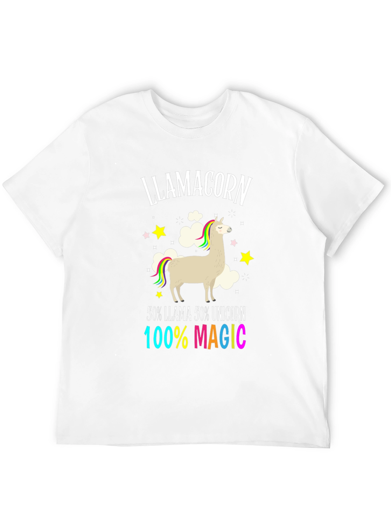 Black Llamacorn T-Shirt - 50% Llama 50% Unicorn 100% Magic view 12