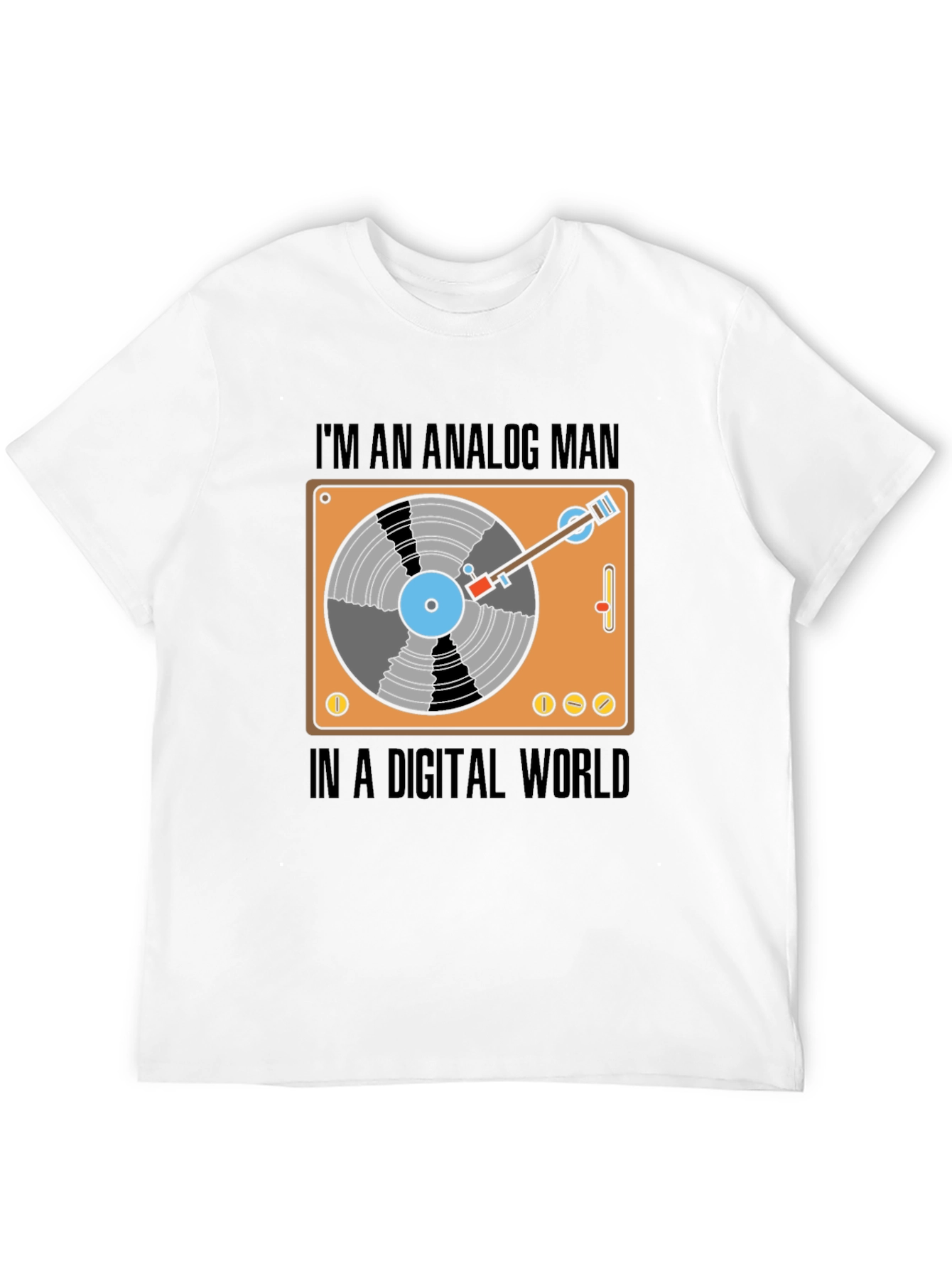 Black Analog Man in a Digital World T-Shirt view 12