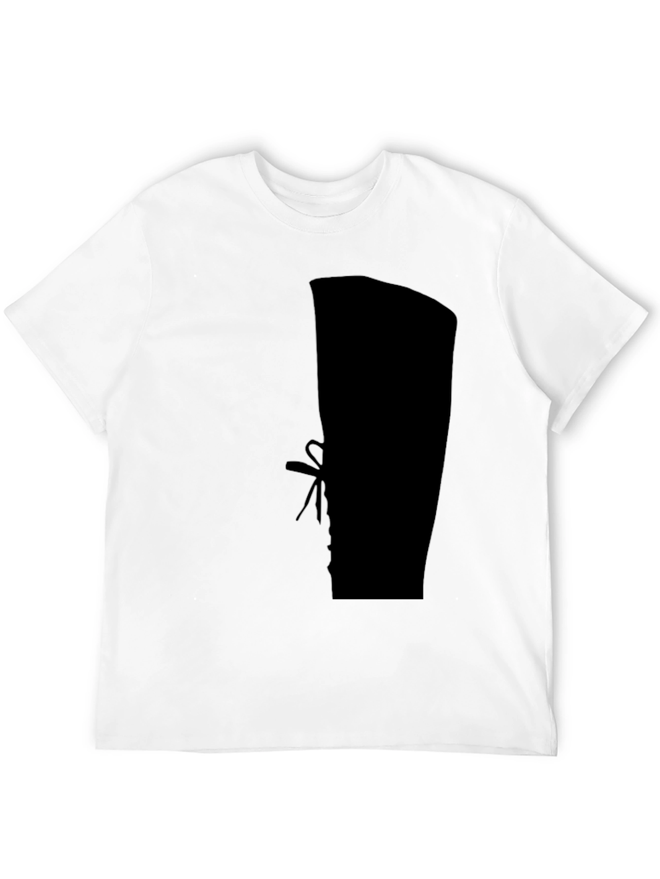 Black Silhouette Boot Print Black T-Shirt view 12
