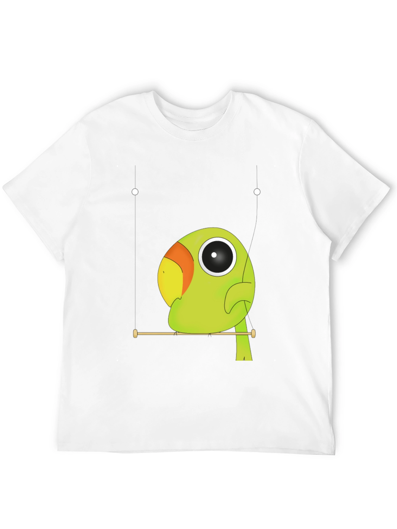 Black Parrot Perch Graphic Tee - Unique Bird Lover Shirt view 12