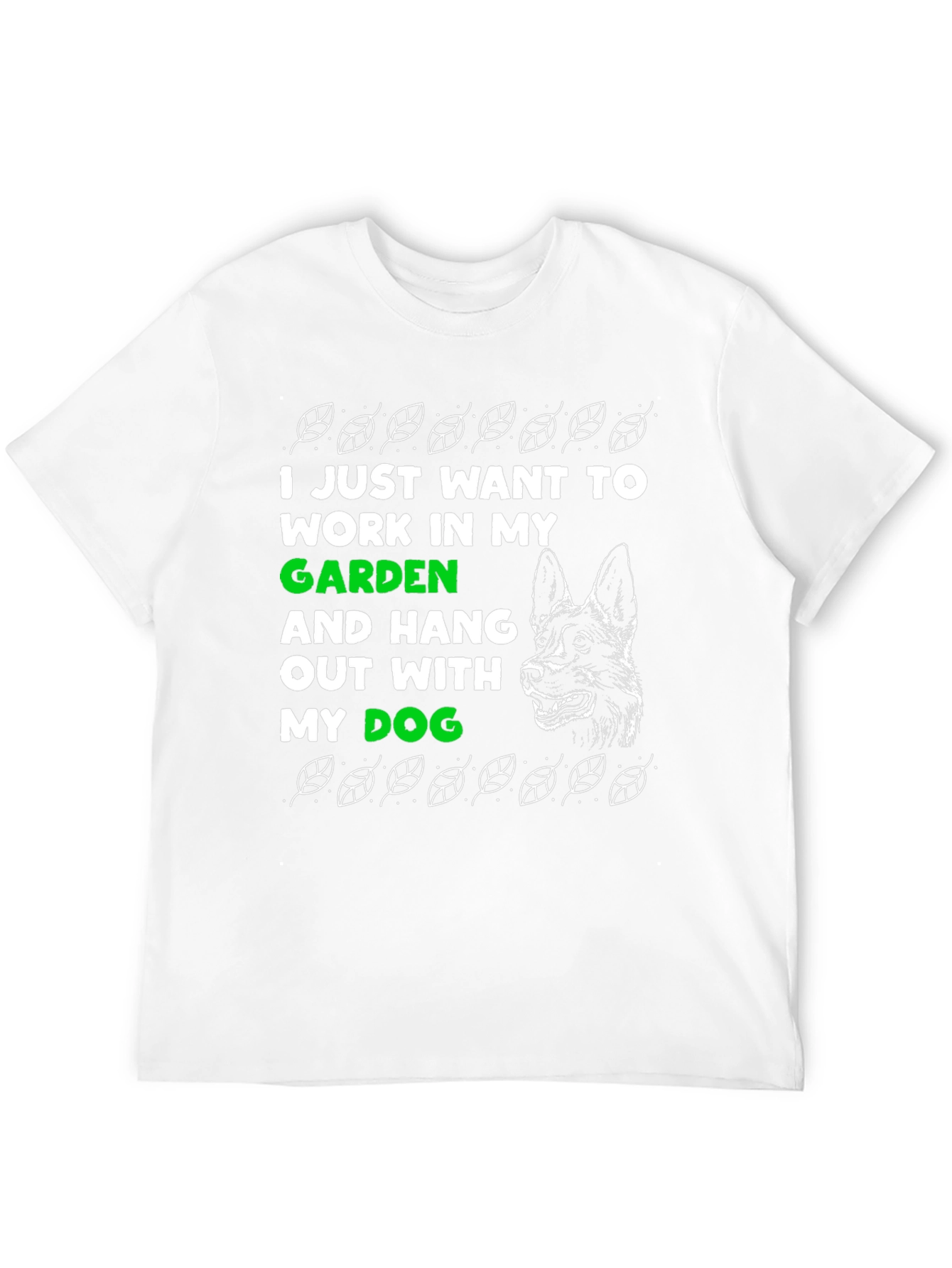Black Work In My Garden & Hang Out With My Dog T-Shirt view 12