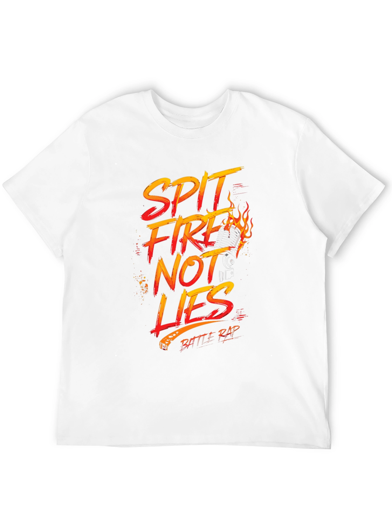 Black Spit Fire Not Lies Battle Rap T-Shirt view 12