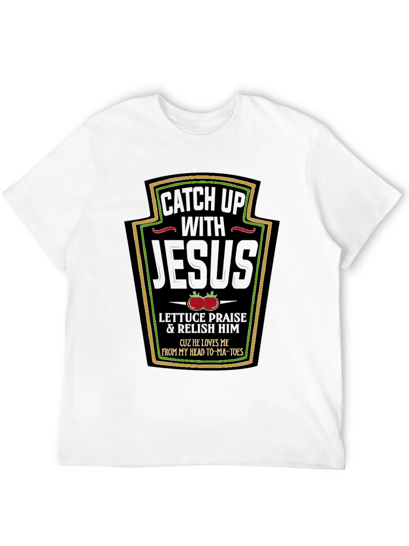 Black Catch Up with Jesus Black T-Shirt view 12