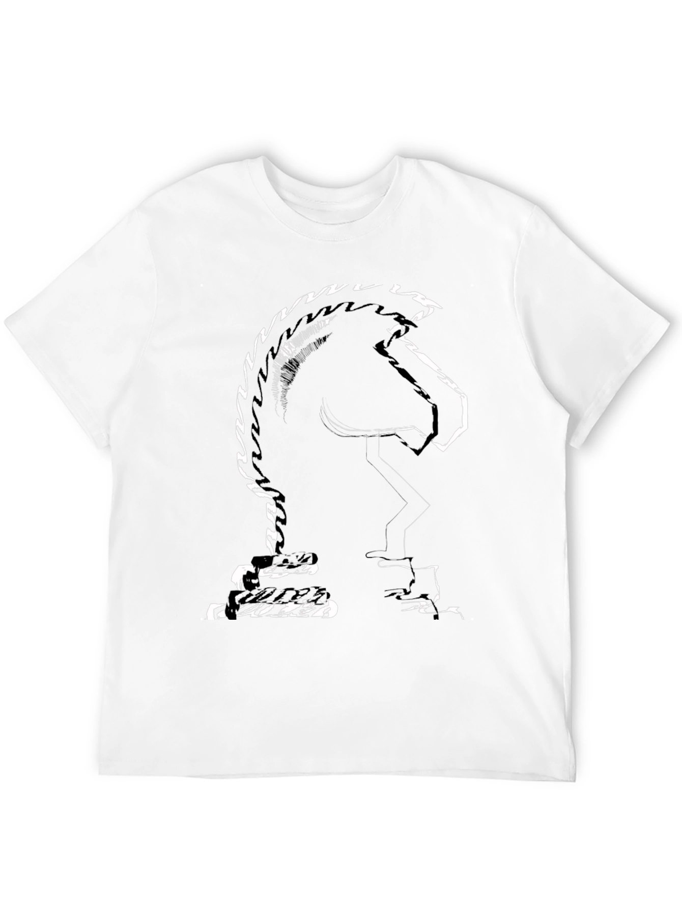 Black Chess Knight Graphic Tee - Black view 12