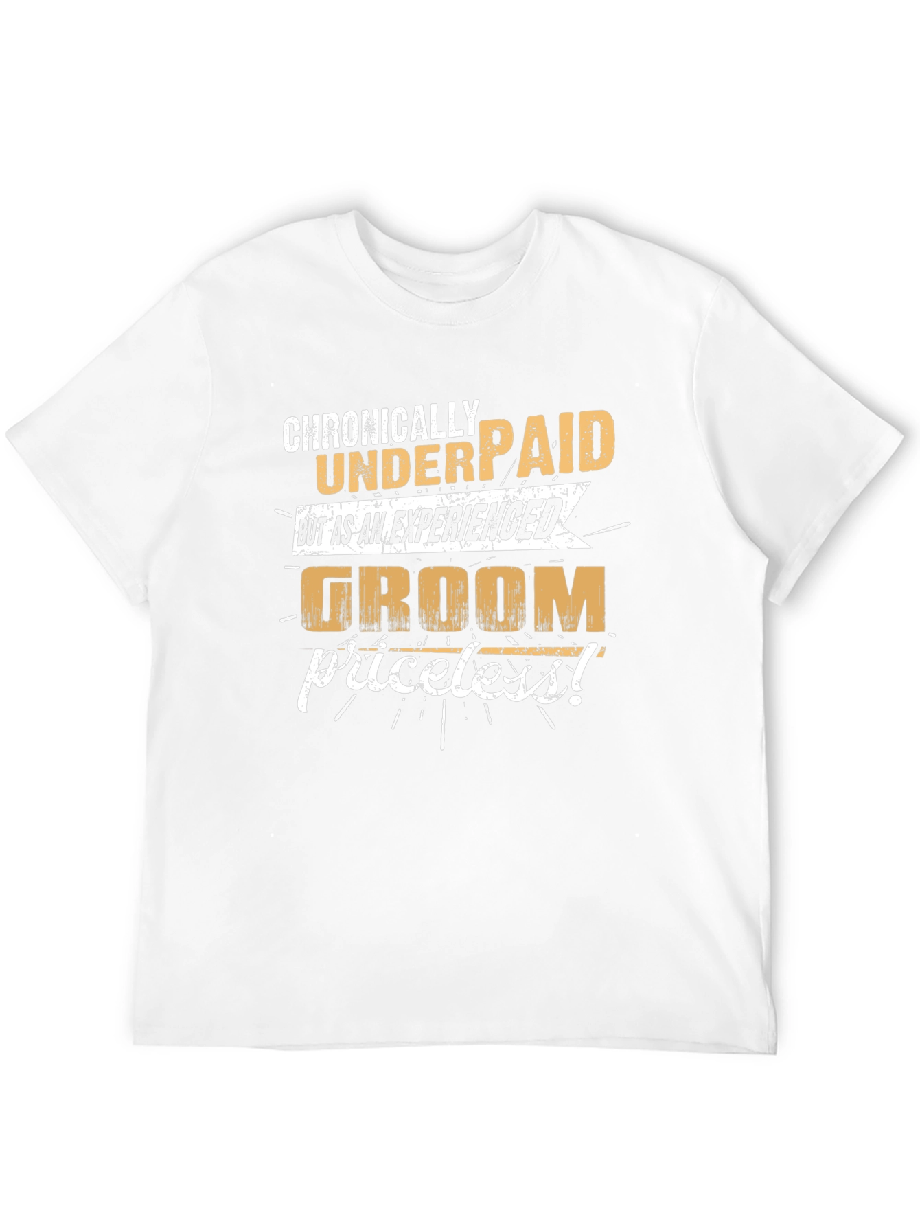 Black Chronically Underpaid Groom T-Shirt view 12