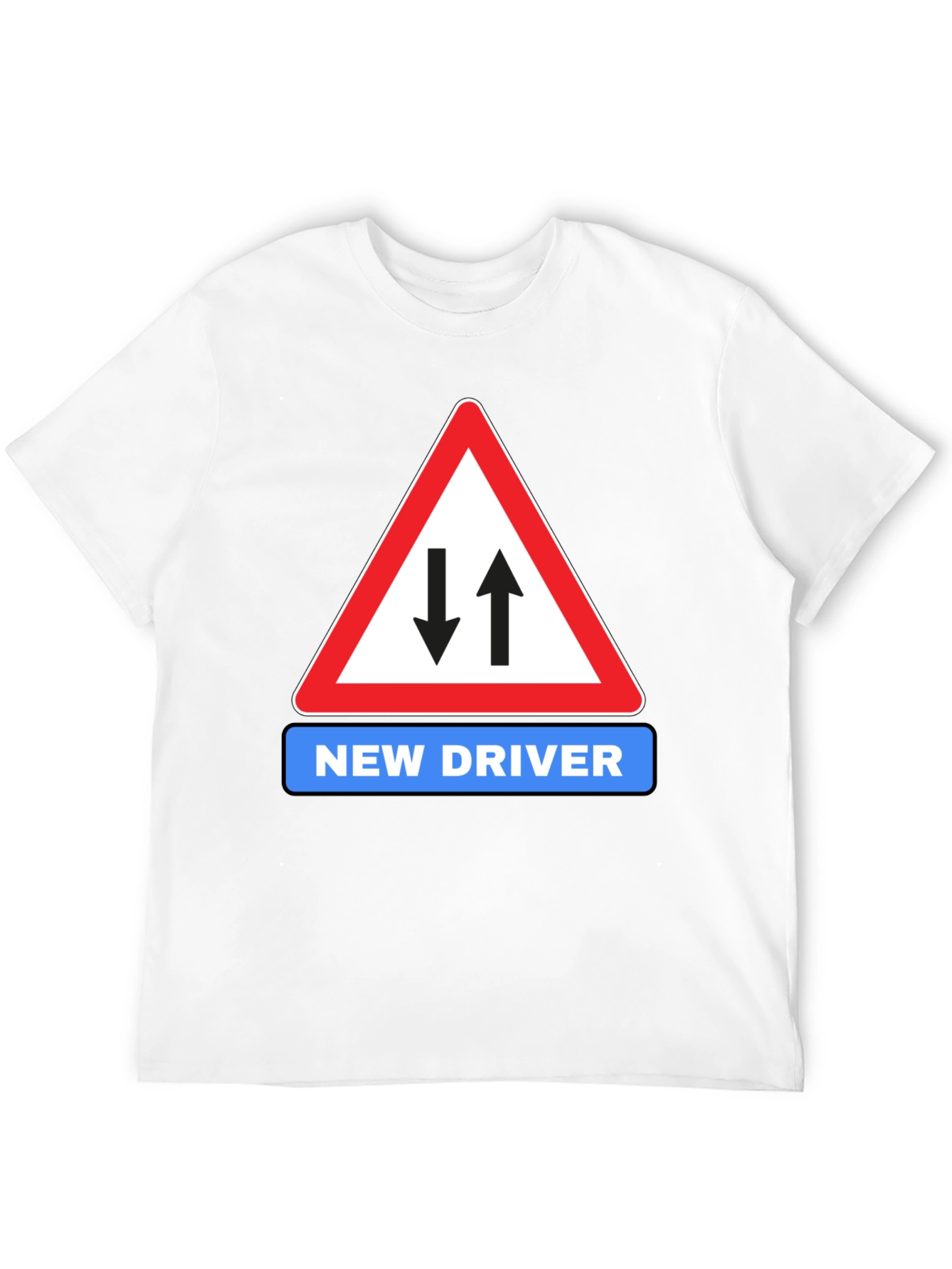 Black New Driver Road Sign Black T-Shirt view 12
