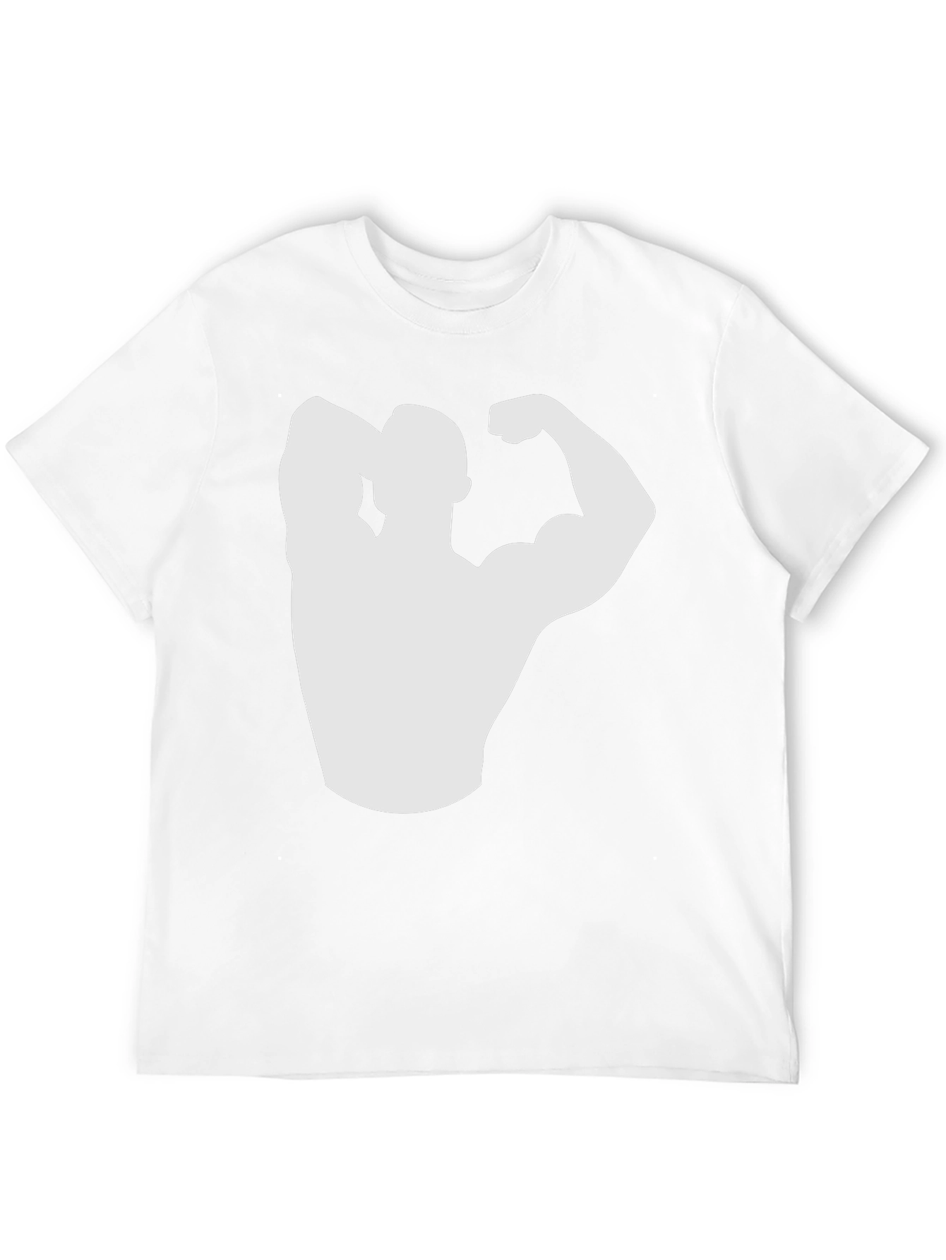 Black Muscle Man Silhouette Graphic Tee view 12