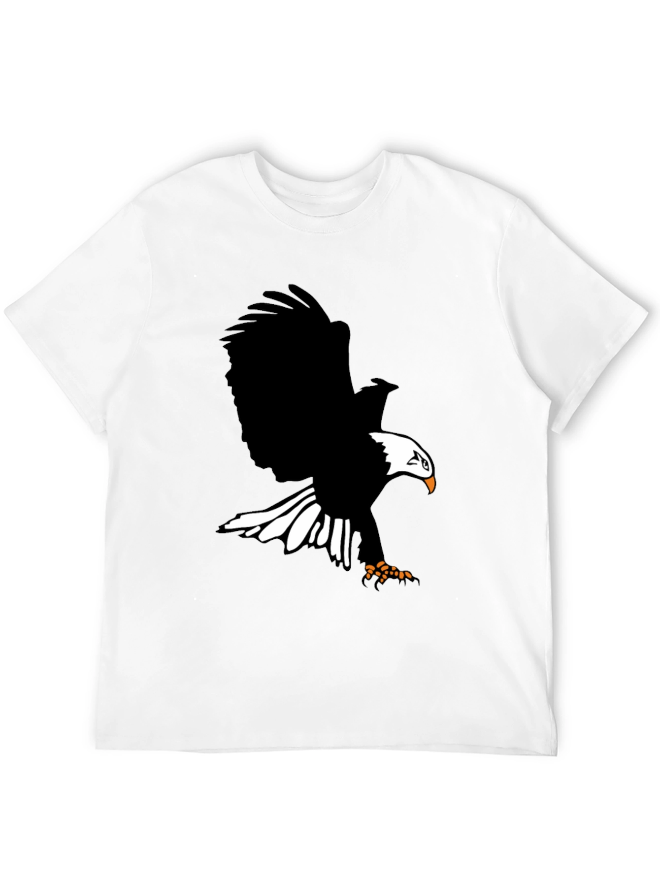 Black Eagle Graphic Print T-Shirt - Bold Black Tee view 12