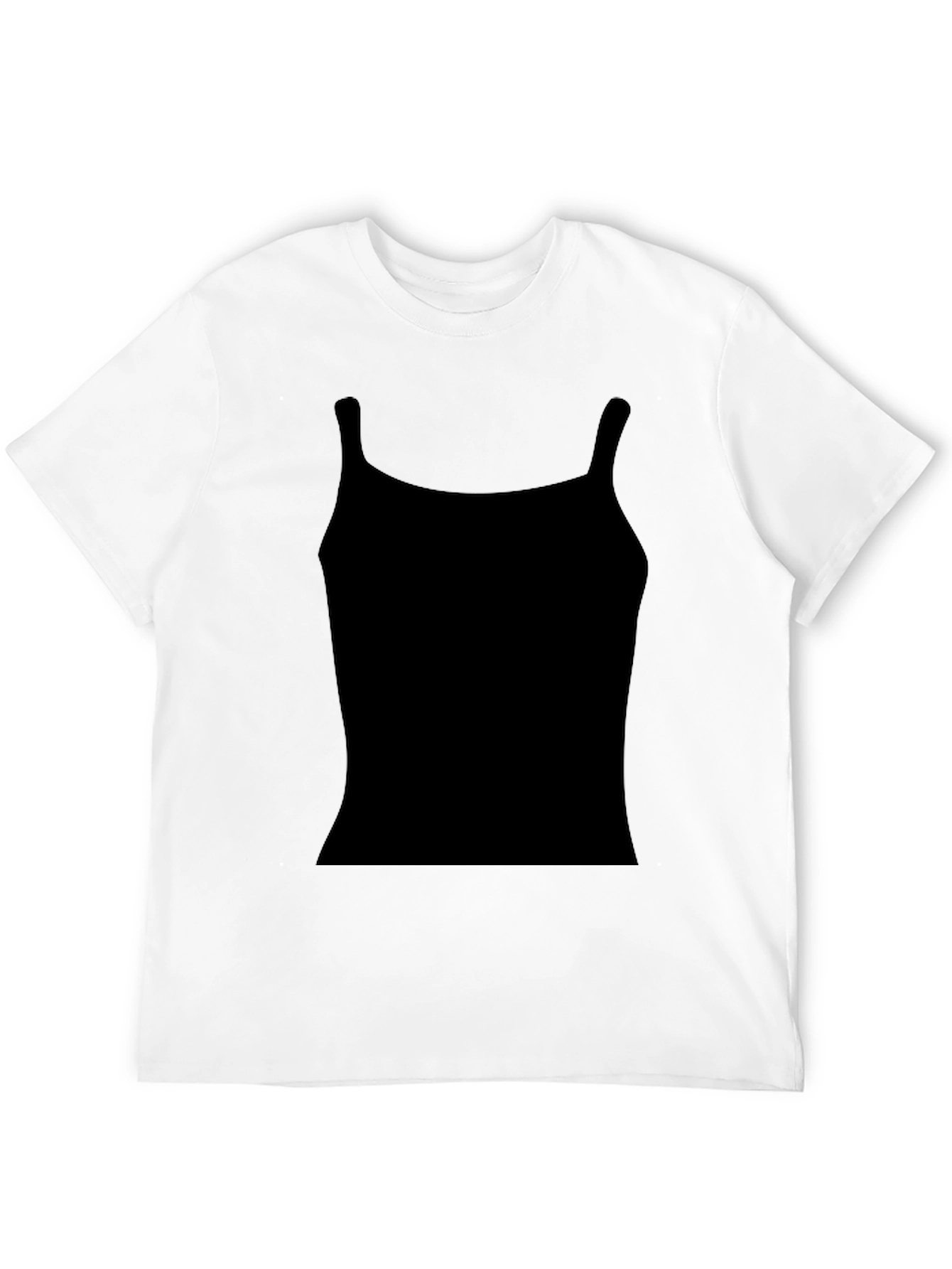 Black Black T-Shirt with Tank Top Design view 12