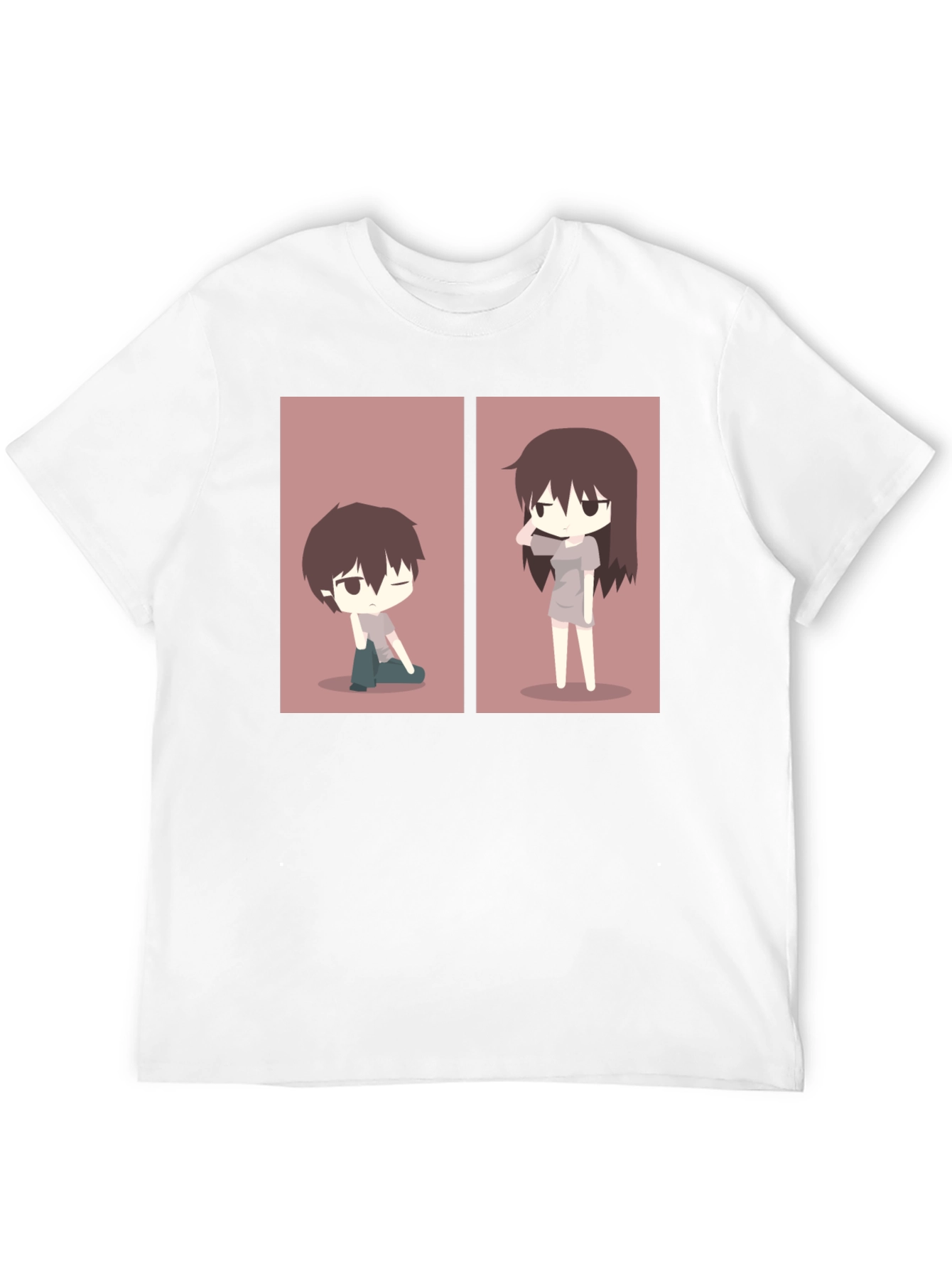 Black Anime Couple Matching T-Shirt - Black view 12