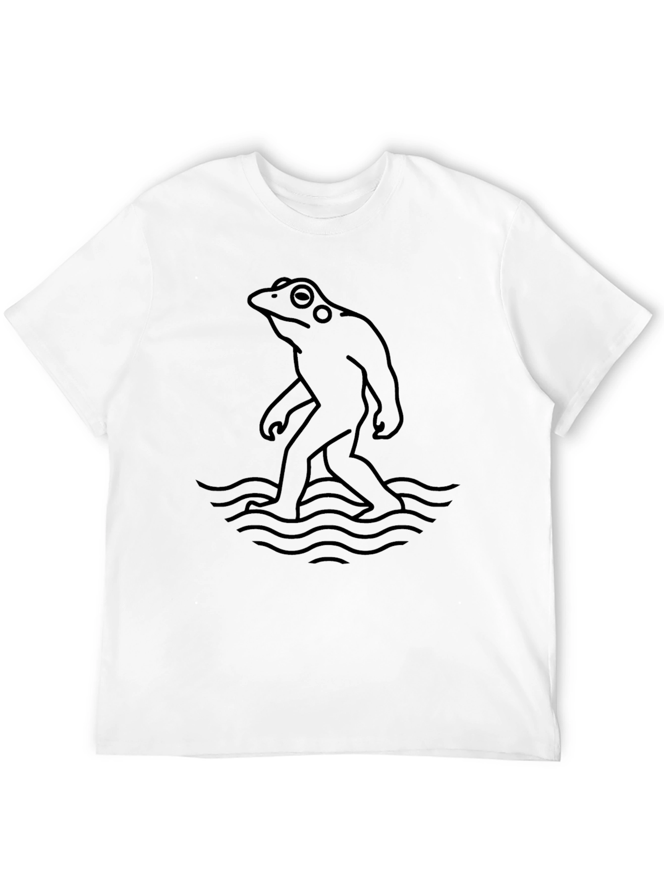 Black Frogfoot Black T-Shirt - Quirky Graphic Tee view 12