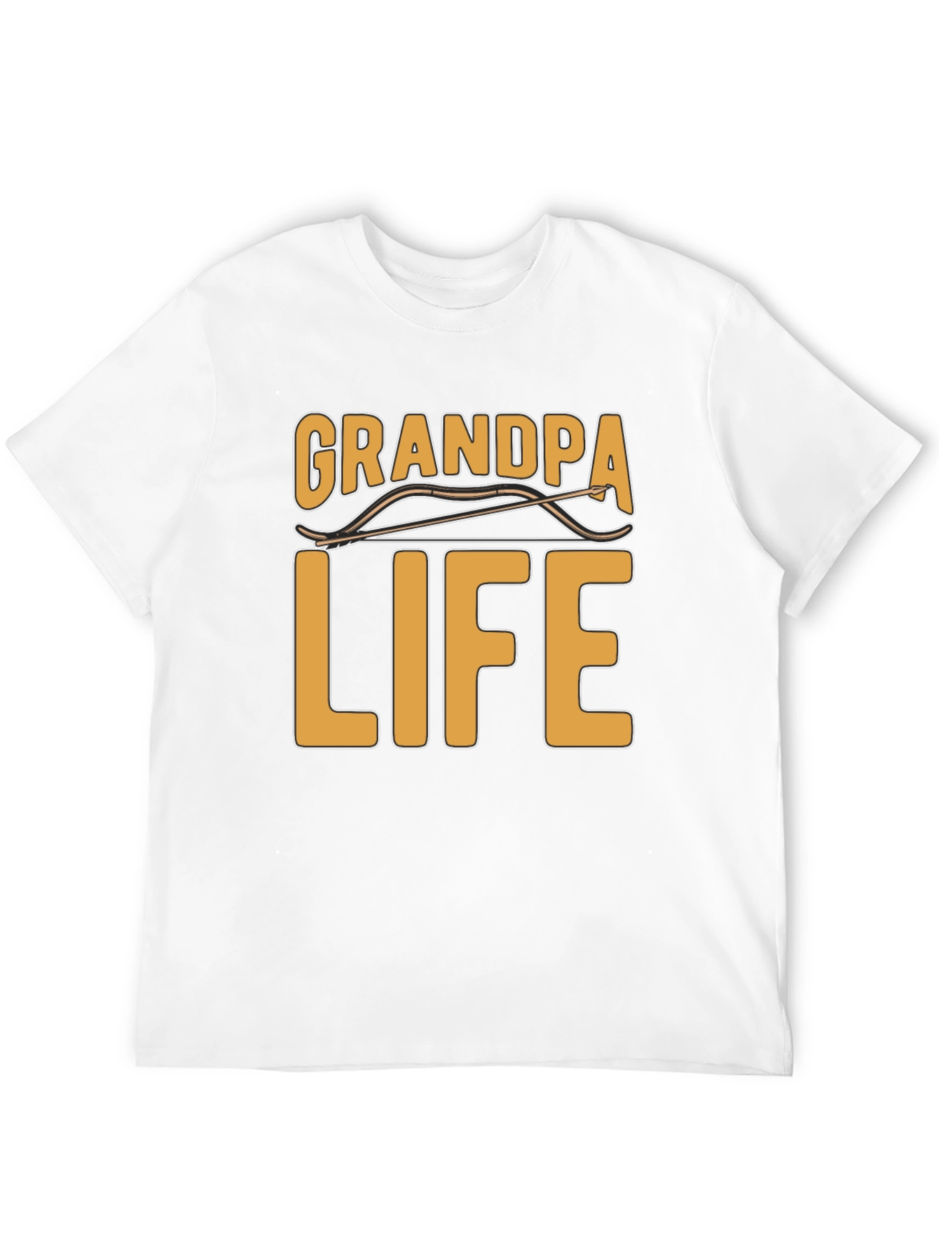 Grandpa Life Black T-Shirt, Archery Graphic Tee - 12