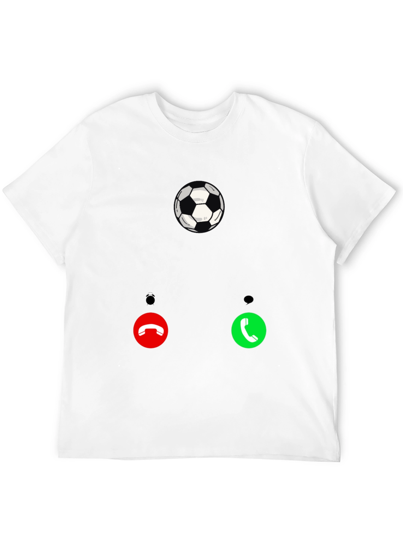 Black Soccer Call T-Shirt - Black Graphic Tee for Sport Fans view 12