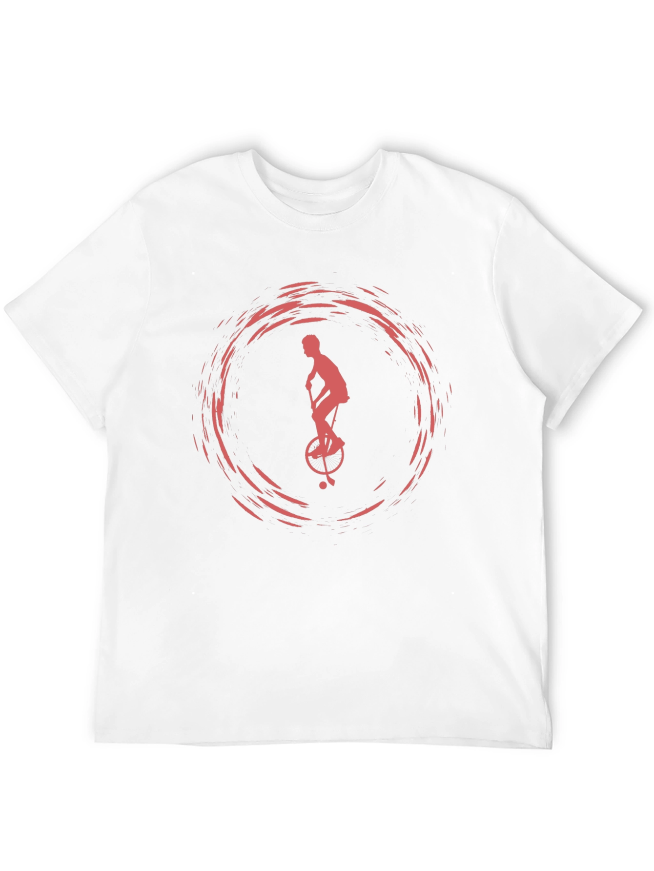 Black Unique Unicycle Graphic Tee - Cool Men's Black T-Shirt view 12