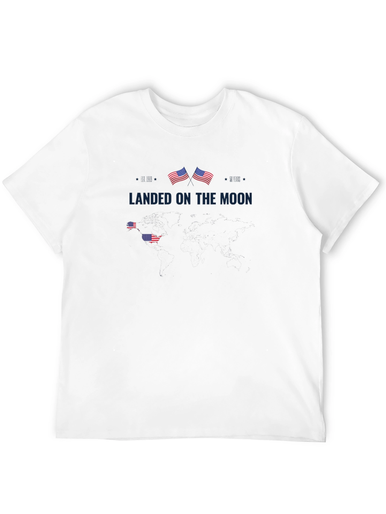 Black We Landed on the Moon Patriotic T-Shirt view 12