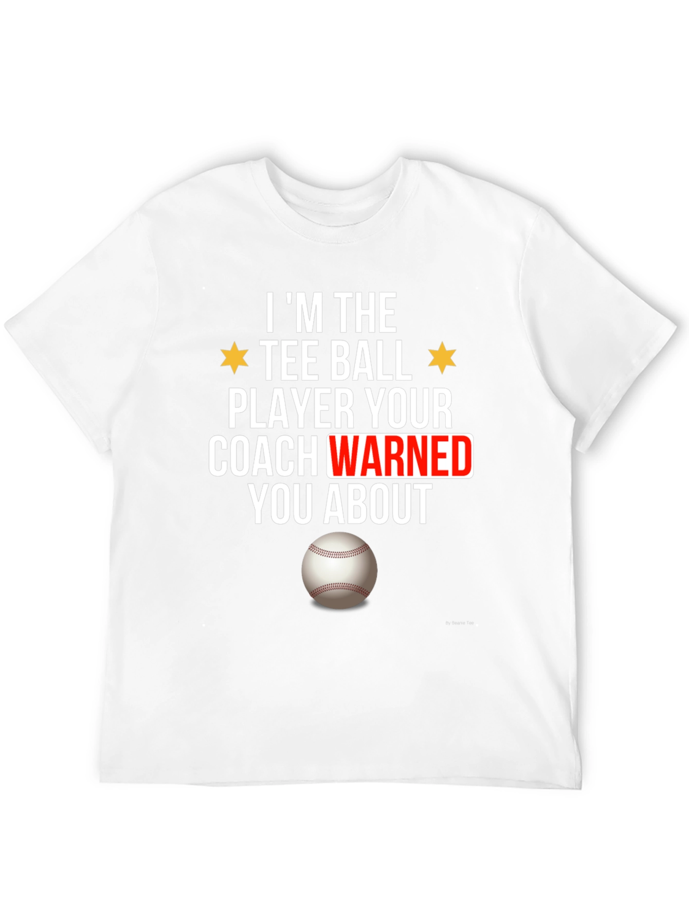 Black Tee Ball Player Funny Graphic T-Shirt view 12