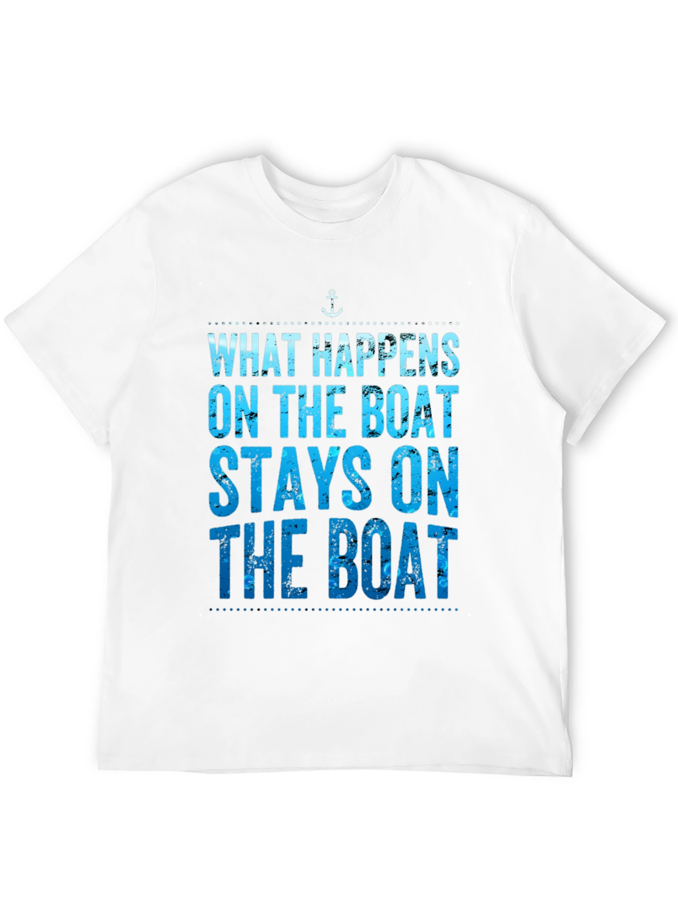 Black What Happens On The Boat T-Shirt view 12