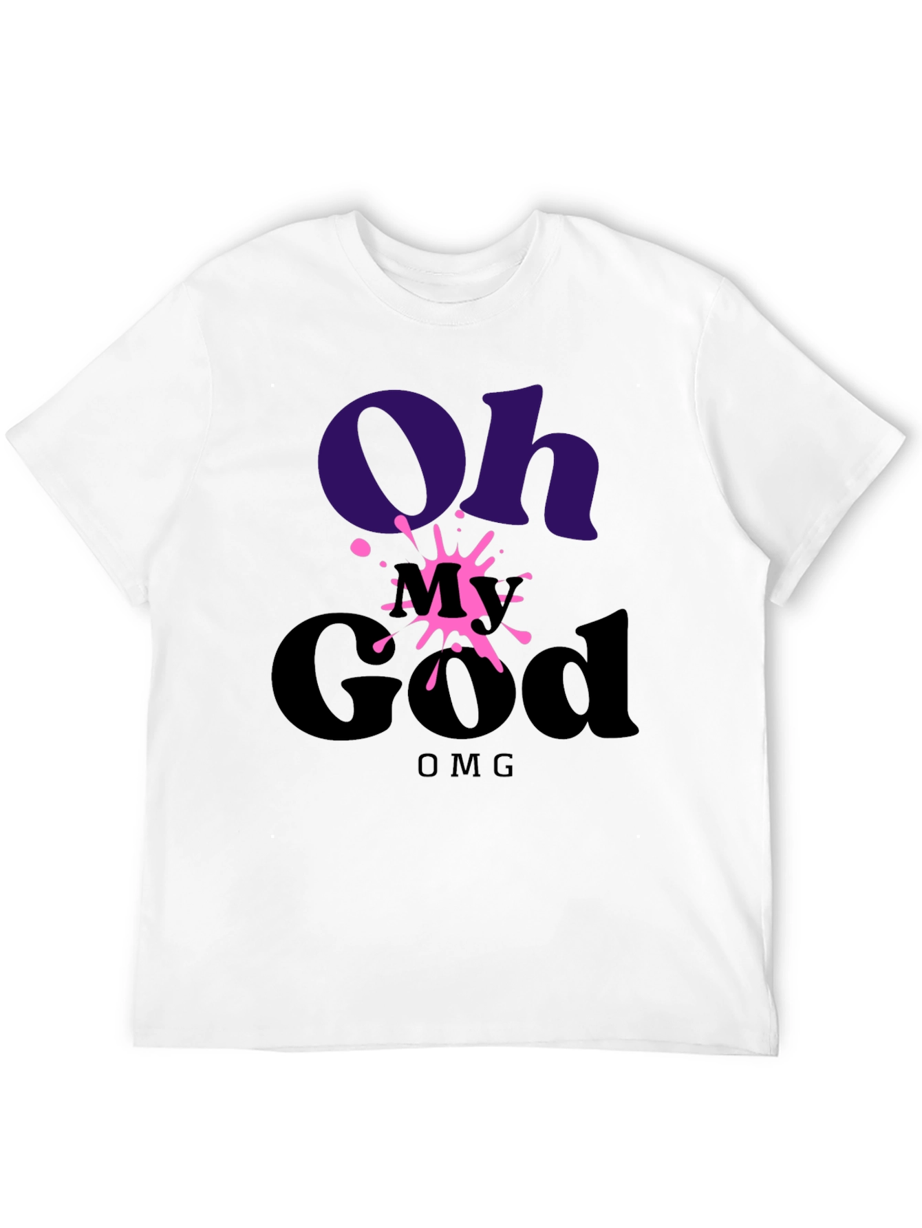 Black Oh My God OMG T-Shirt - Stylish Graphic Tee view 12