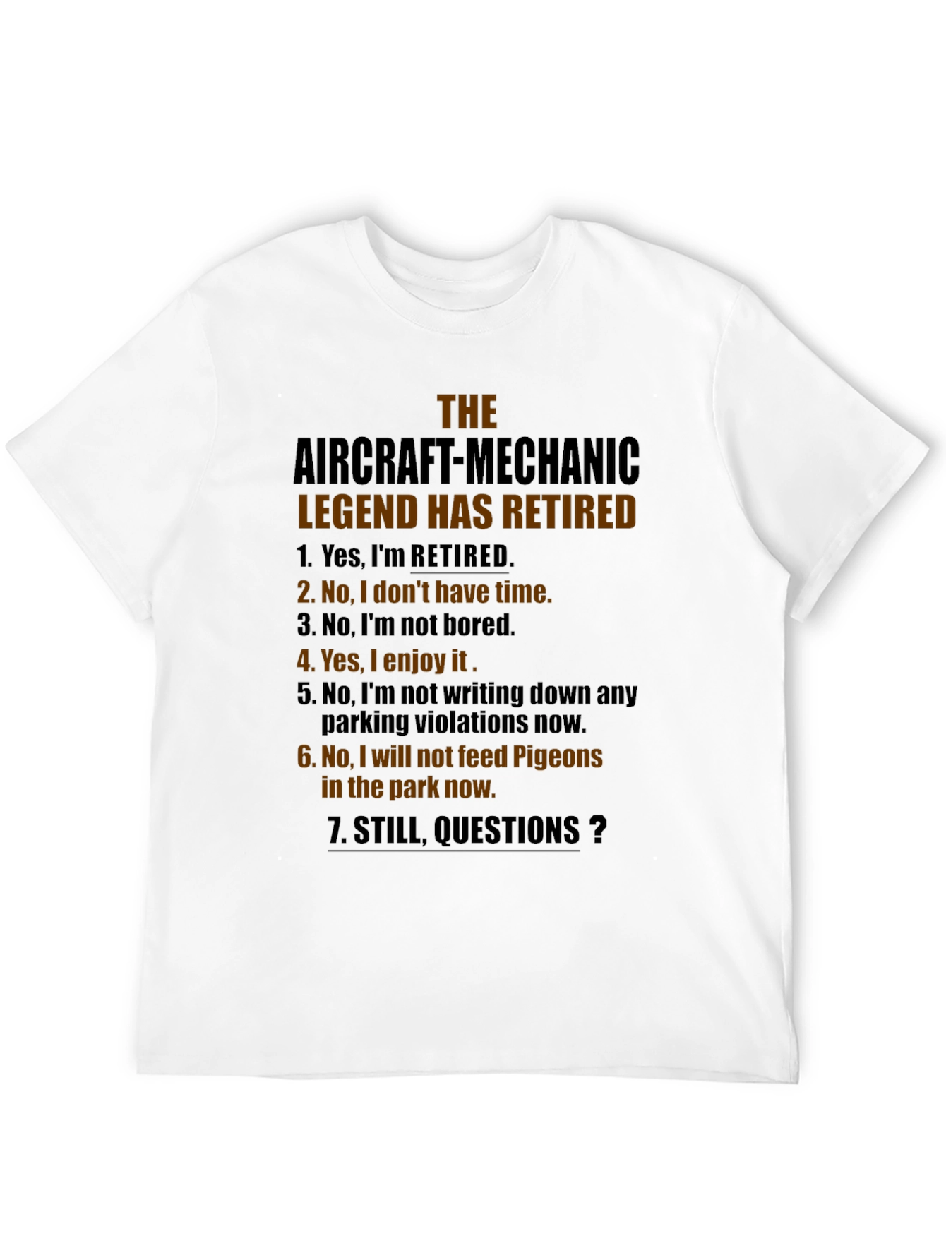 Black Retired Aircraft Mechanic Legend T-Shirt view 12