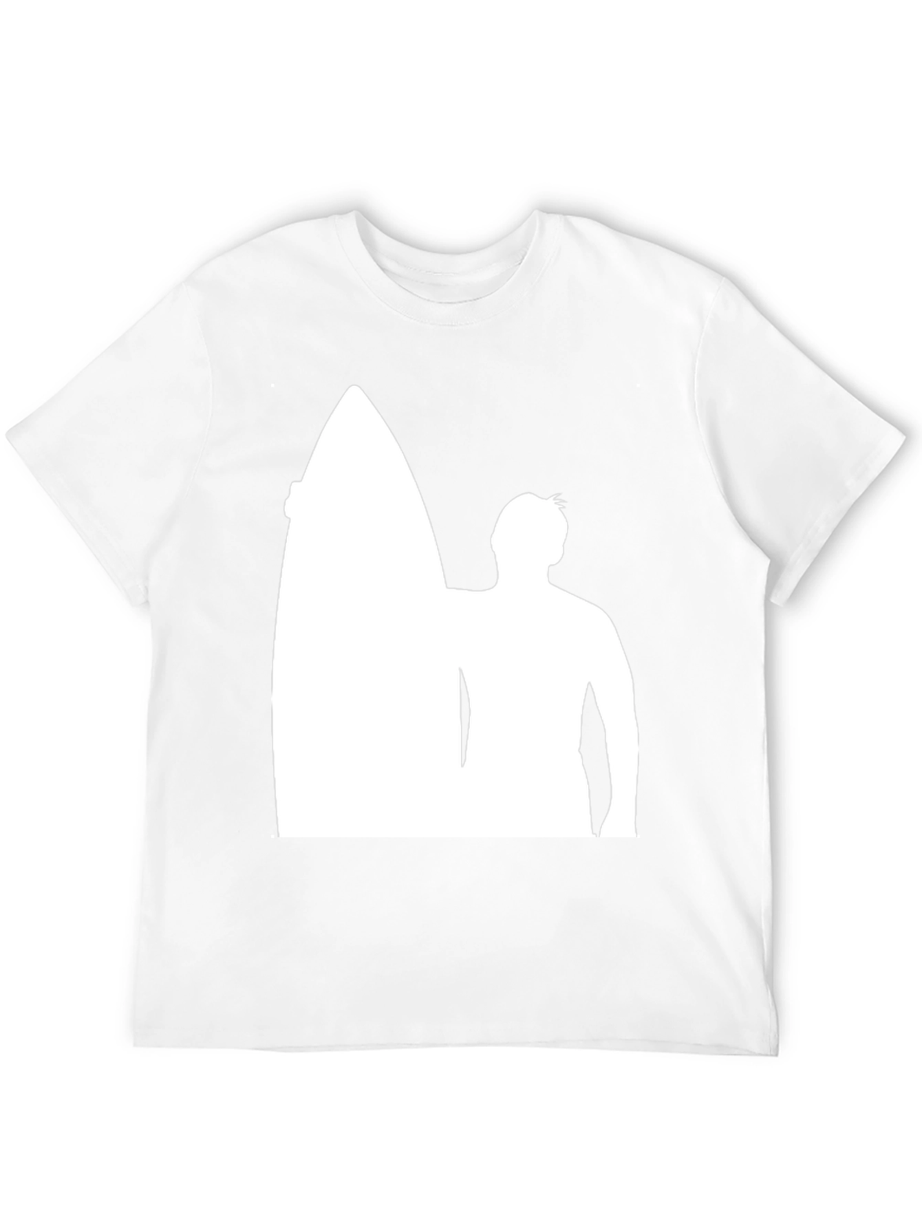 Black Surfer Silhouette Black T-Shirt view 12