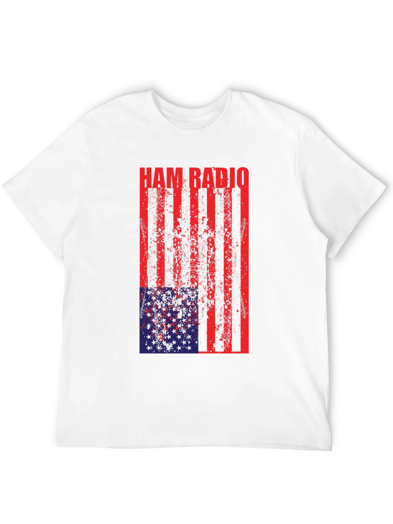 Black Ham Radio USA Flag T-Shirt view 12