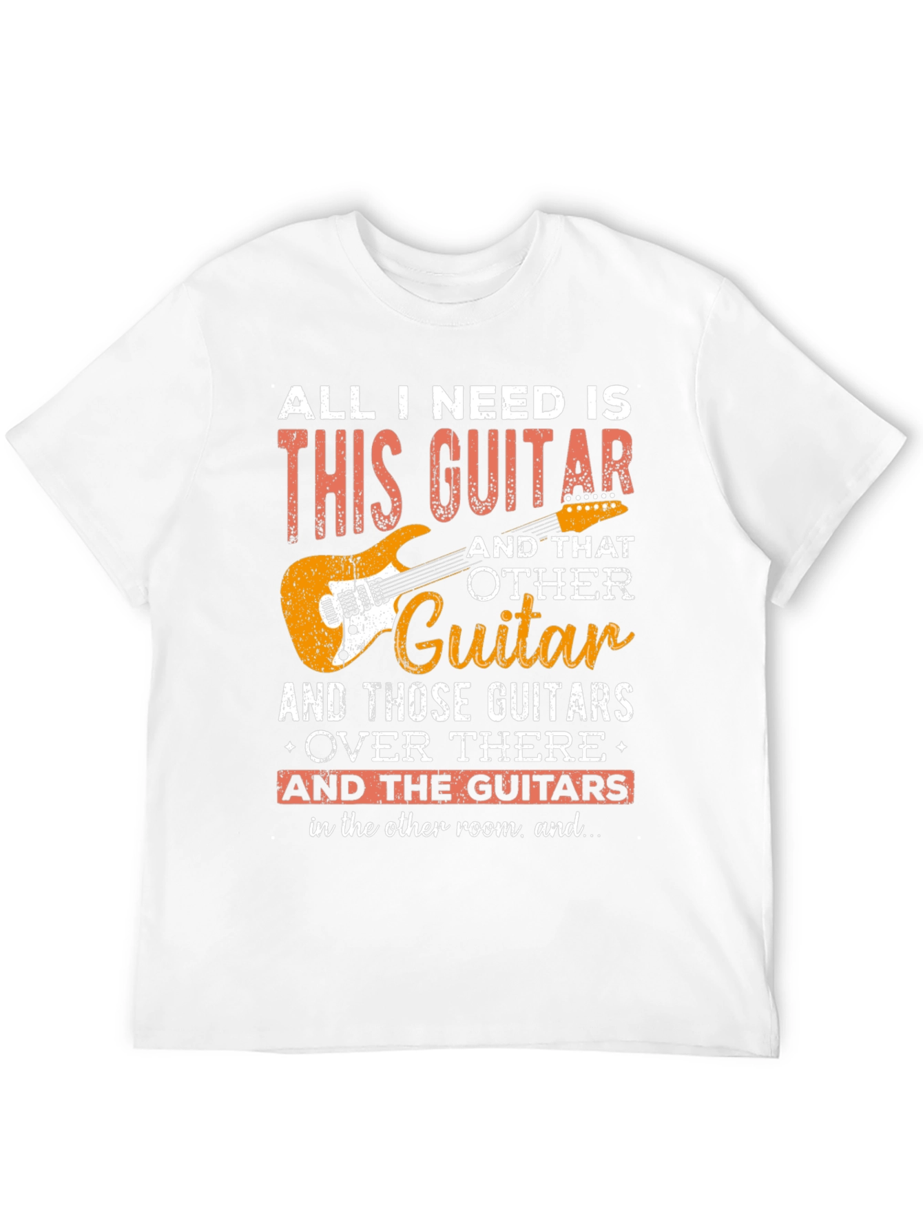 Black Guitar Lover T-Shirt - All I Need Is This Guitar view 12
