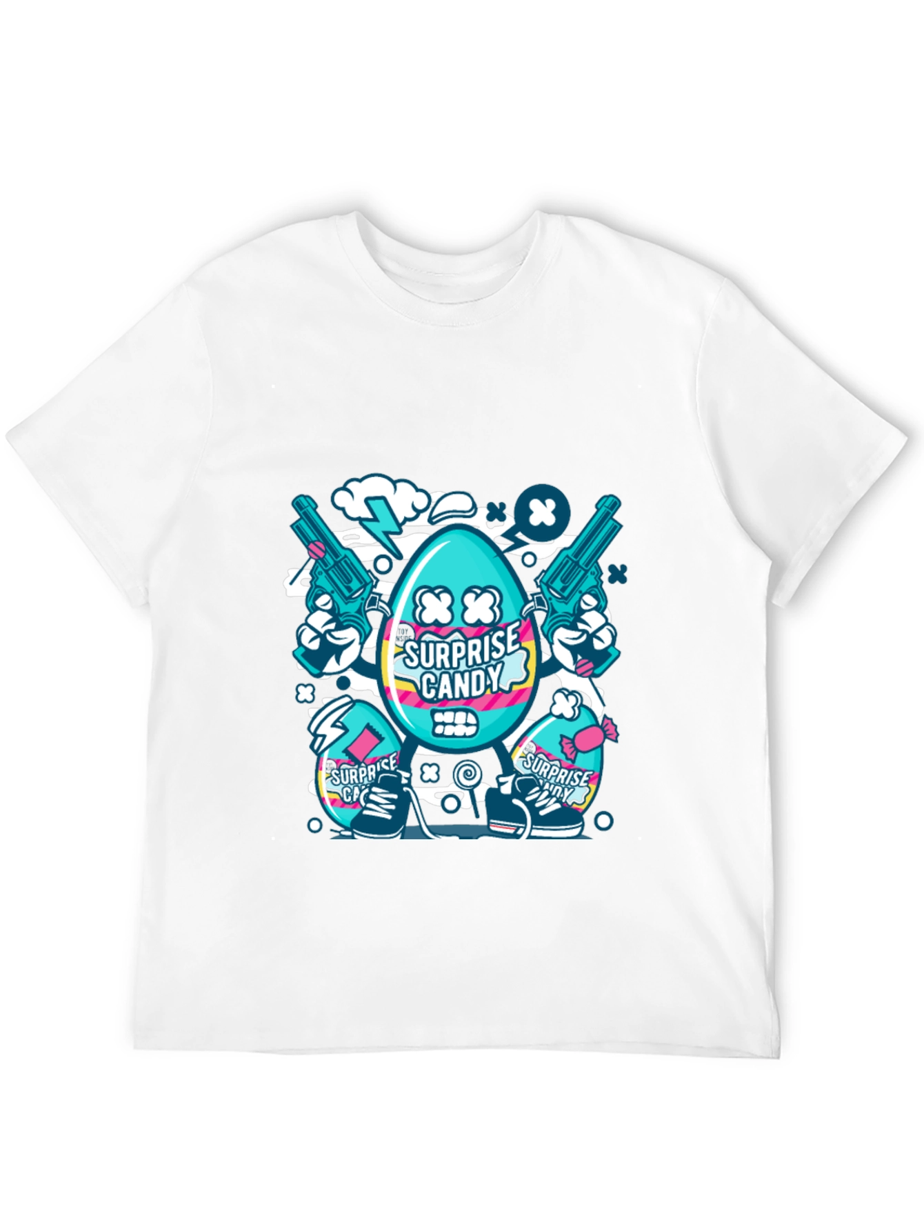 Black Surprise Candy Graphic T-Shirt - Funky Streetwear view 12