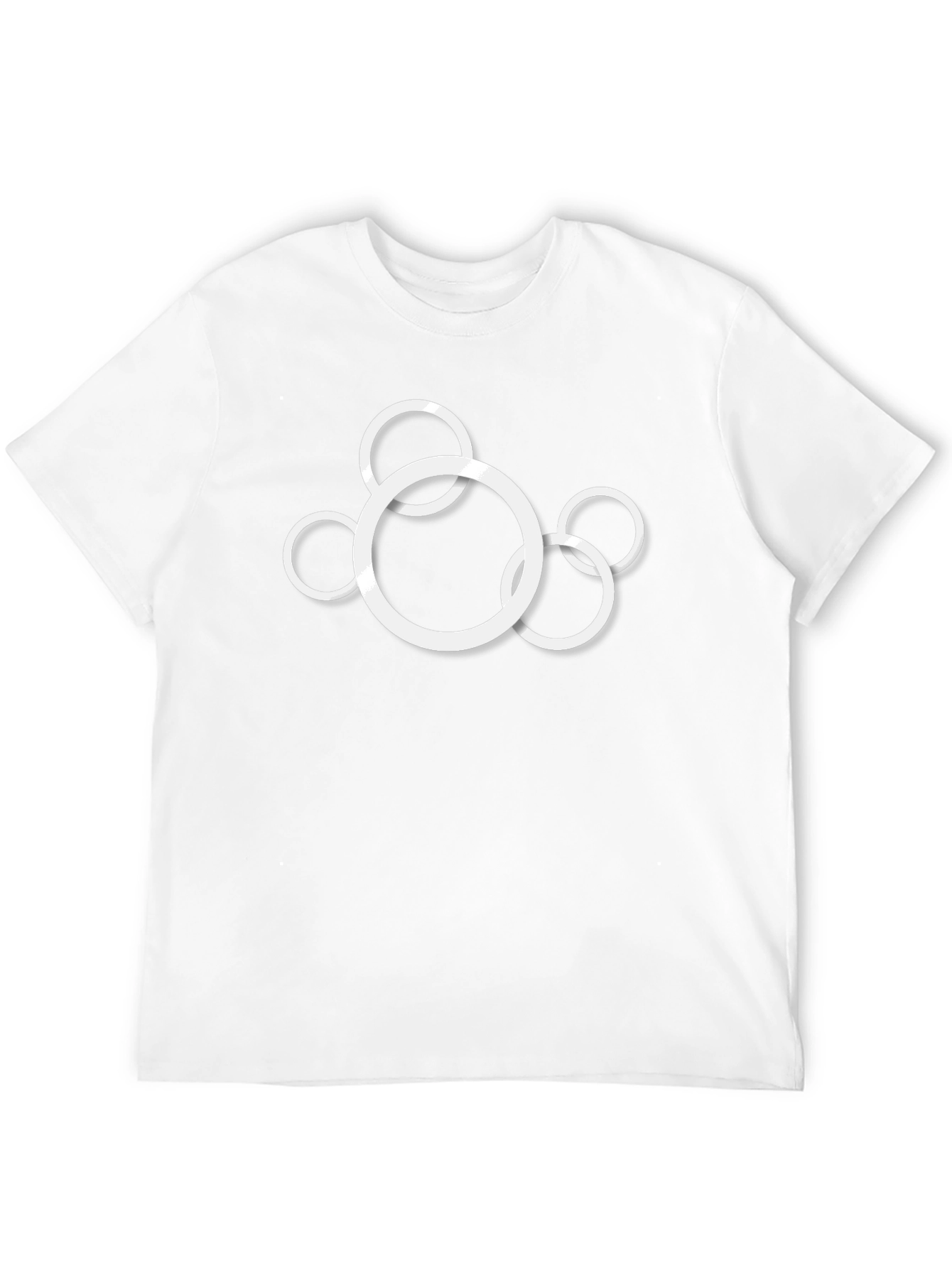 Modern Circle Graphic Black T-Shirt - 12