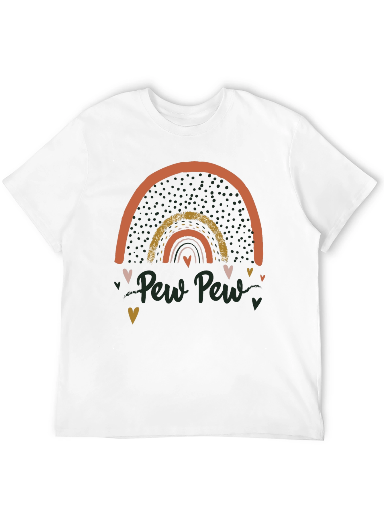 Black Pew Pew Rainbow Graphic Tee view 12