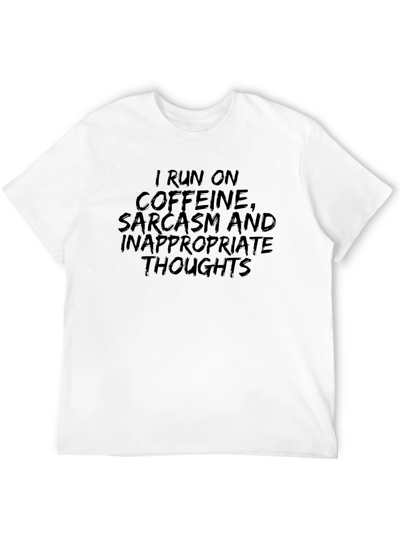 Black Caffeine Sarcasm Tee - Black Humor Graphic T-Shirt view 12