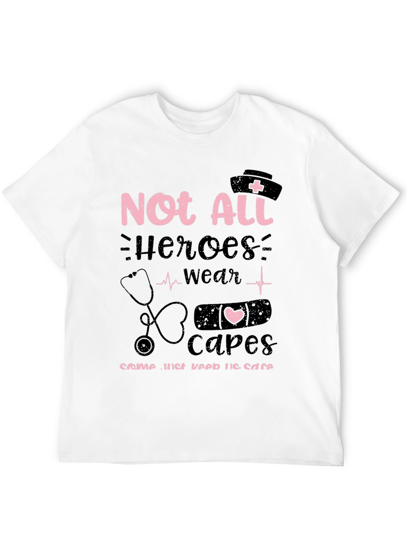 Black Nurse Hero T-Shirt - Not All Heroes Wear Capes view 12