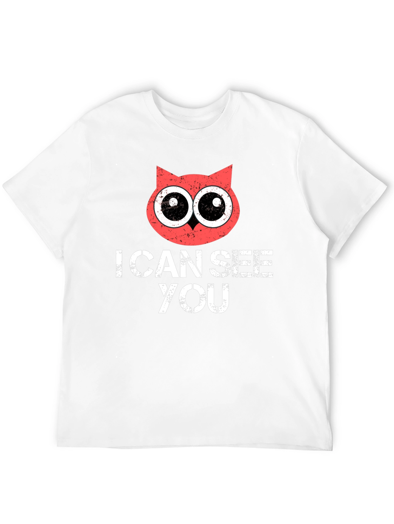 Black I Can See You Owl T-Shirt view 12
