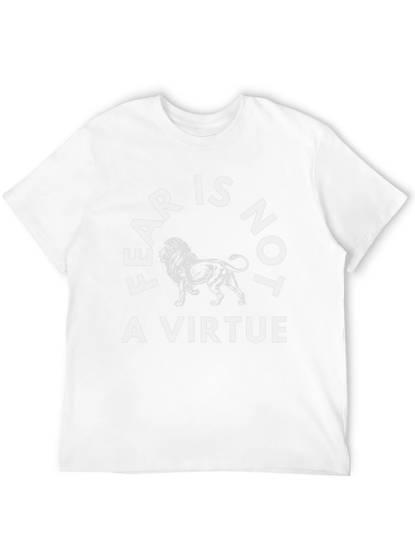 Black Fear Is Not A Virtue Lion Graphic Tee view 12