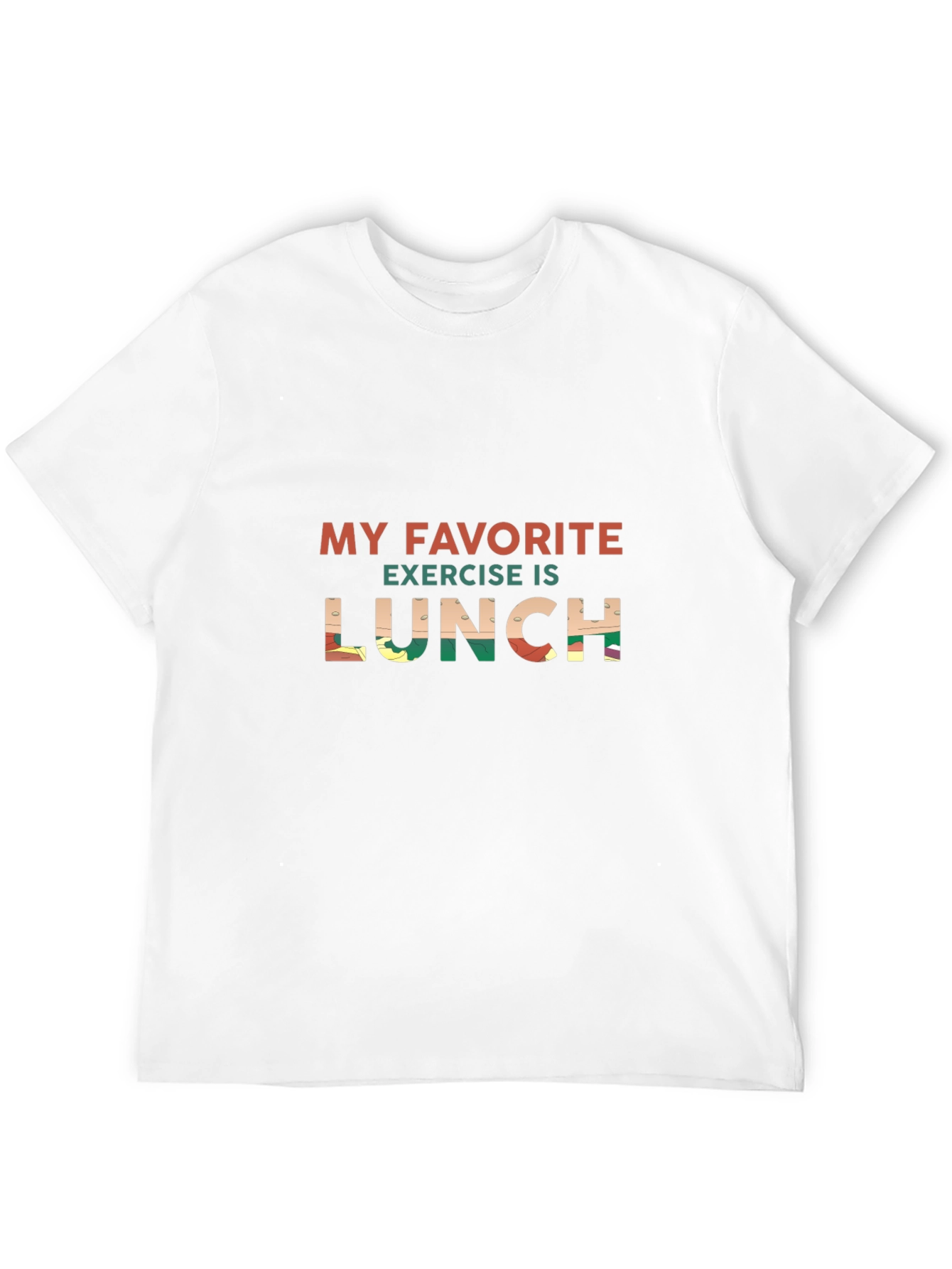 Black My Favorite Exercise is Lunch Graphic T-Shirt view 12