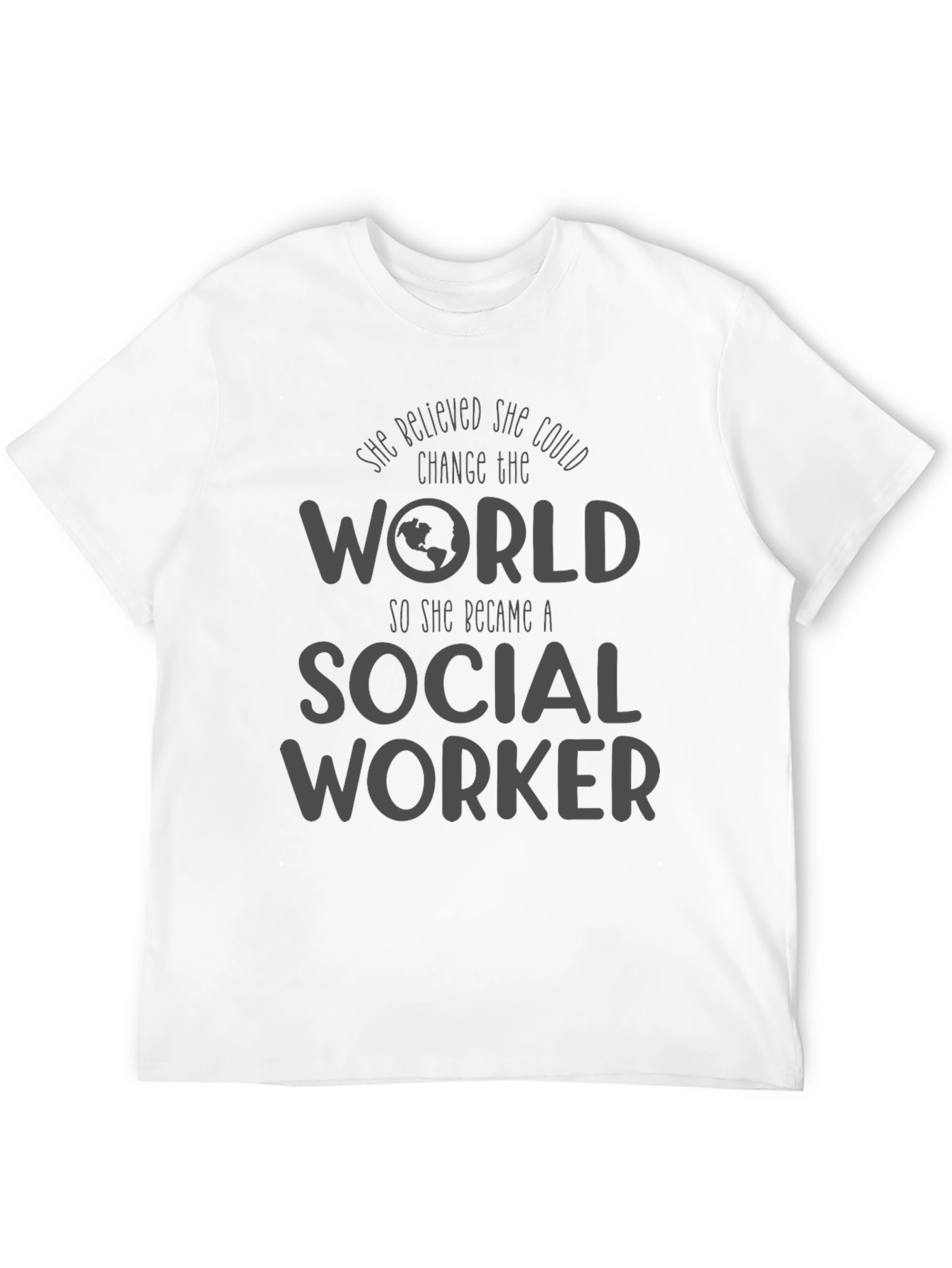 Black Social Worker T-Shirt - She Believed She Could Change the World view 12