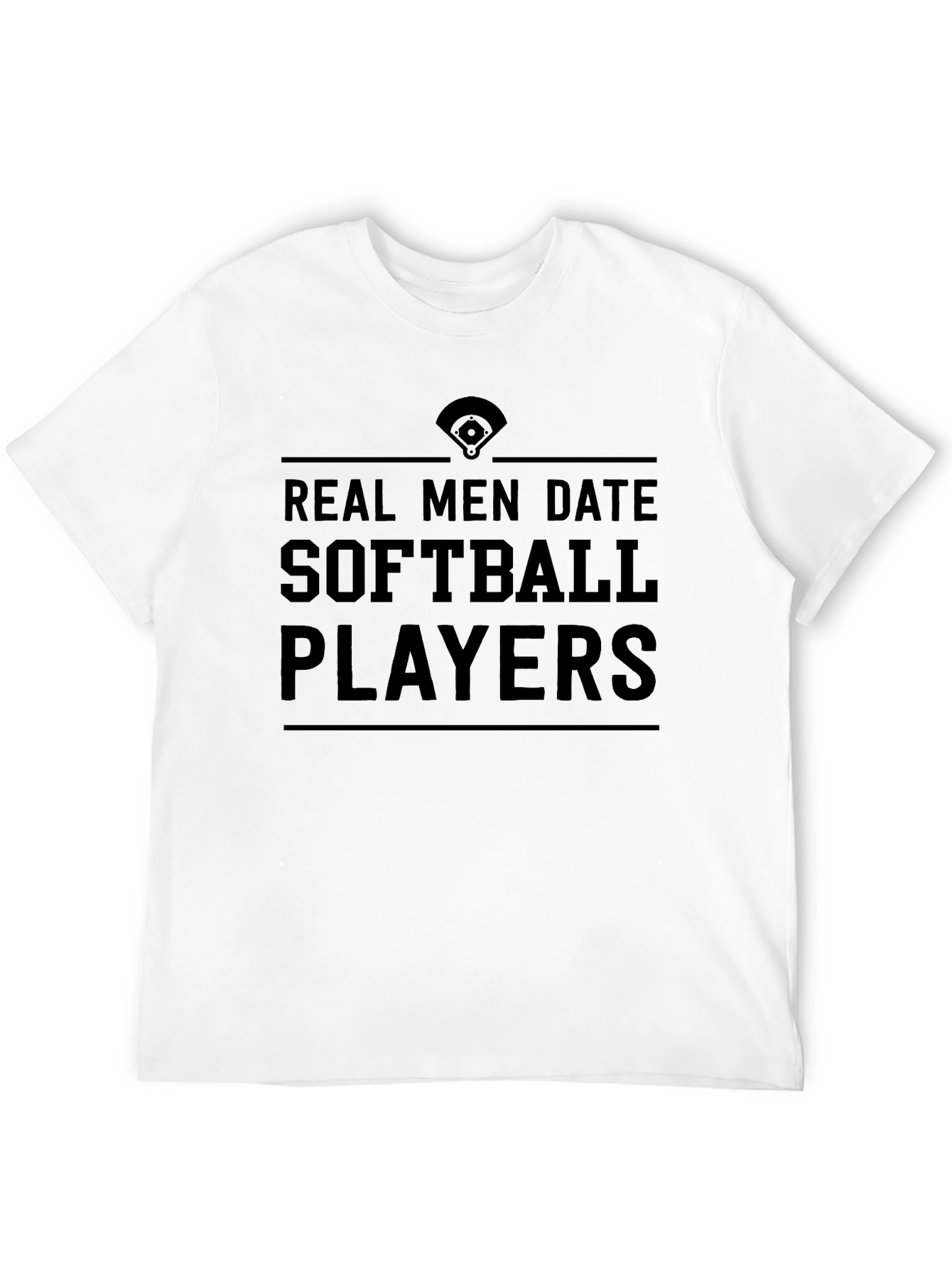 Black Real Men Date Softball Players T-Shirt view 12