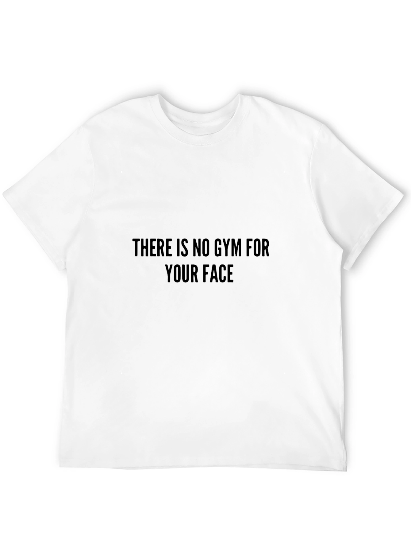 Black Funny "No Gym For Your Face" Graphic T-Shirt view 12