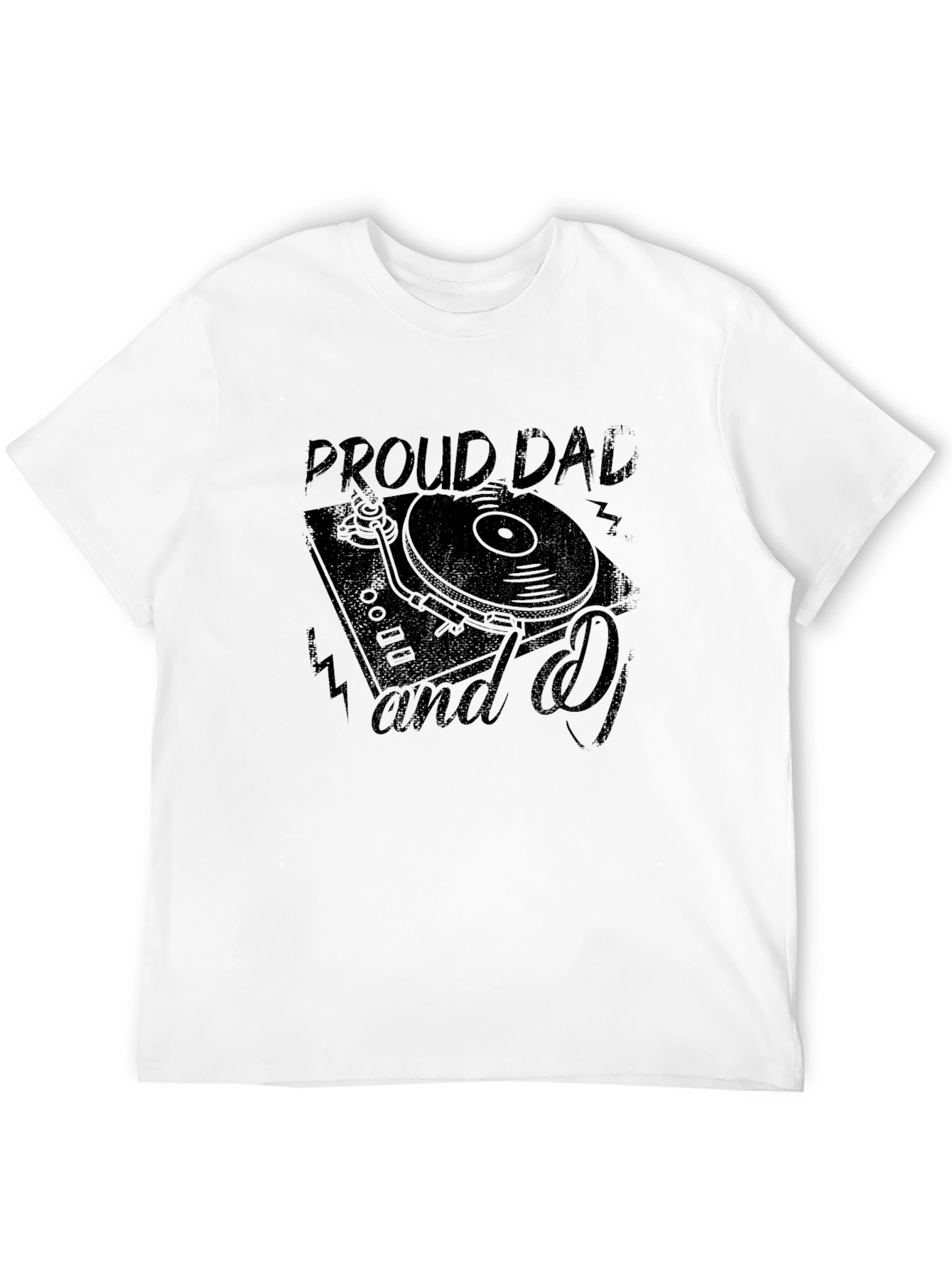 Black Proud Dad and DJ Black T-Shirt view 12