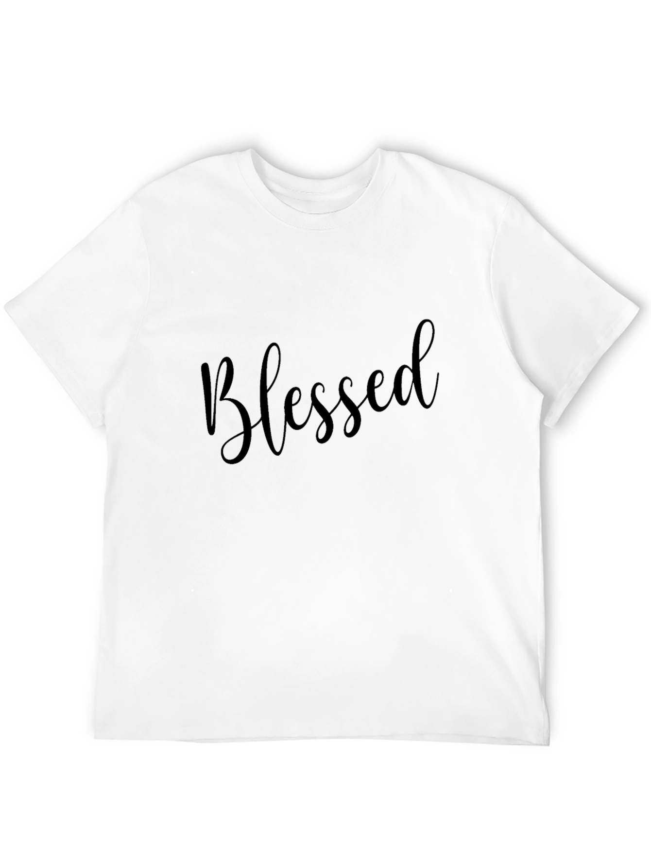Black Blessed Black Tee - Stylish Casual Wear view 12