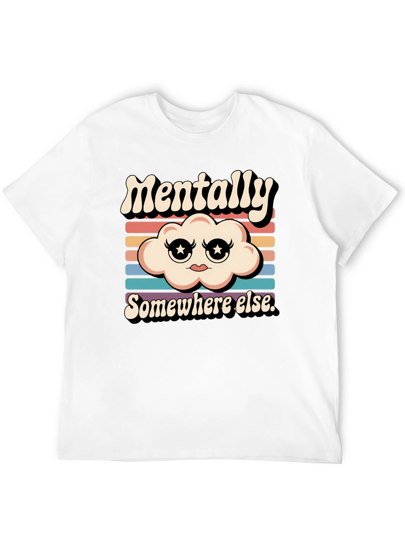 Black Mentally Somewhere Else Graphic Tee view 12