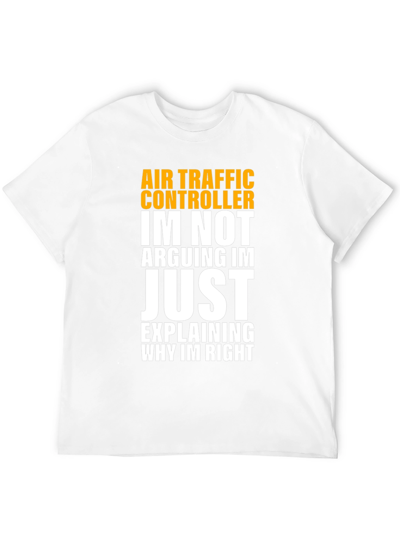 Black Air Traffic Controller Humor T-Shirt view 12