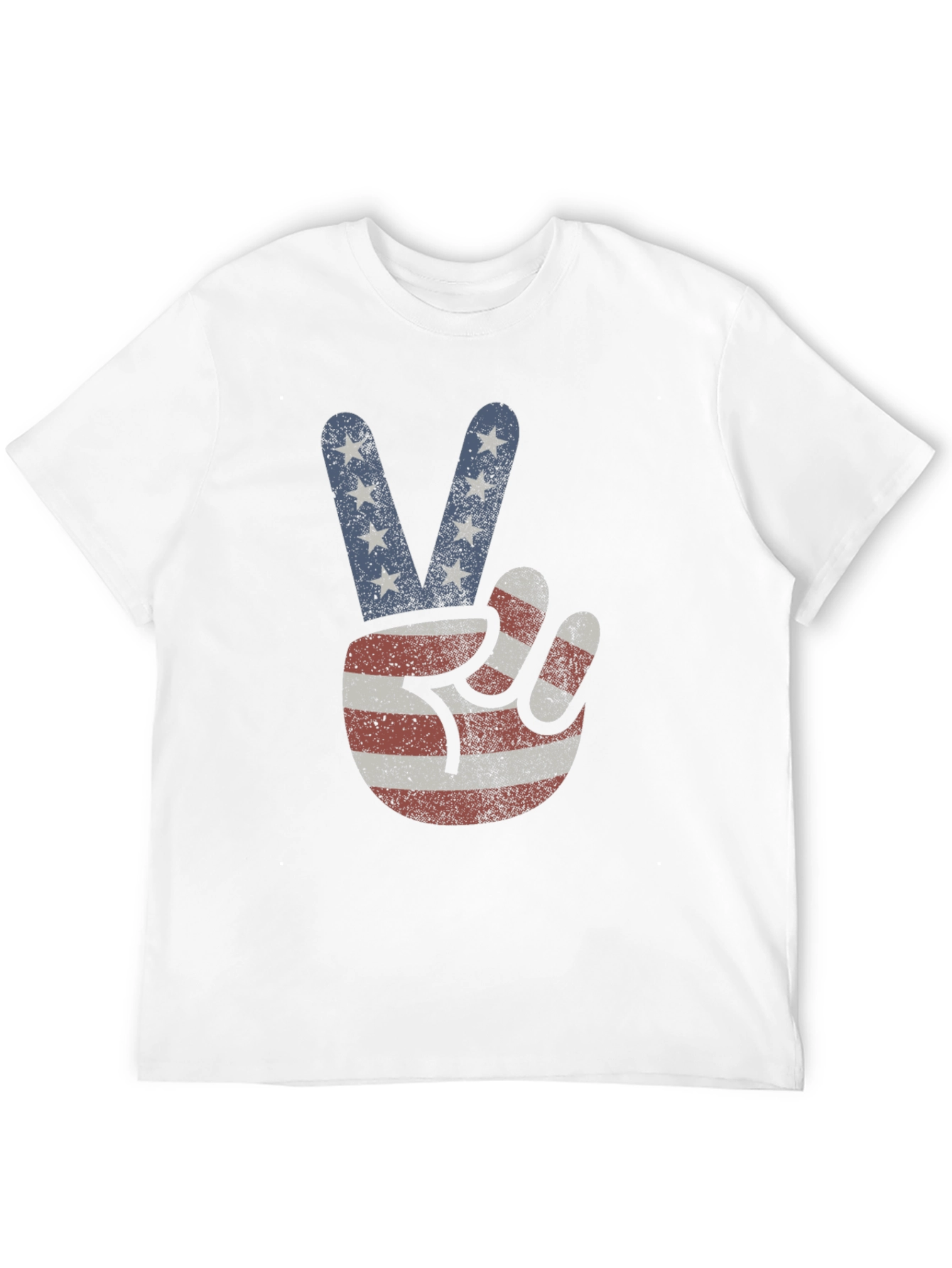 Black American Flag Peace Sign T-Shirt view 12