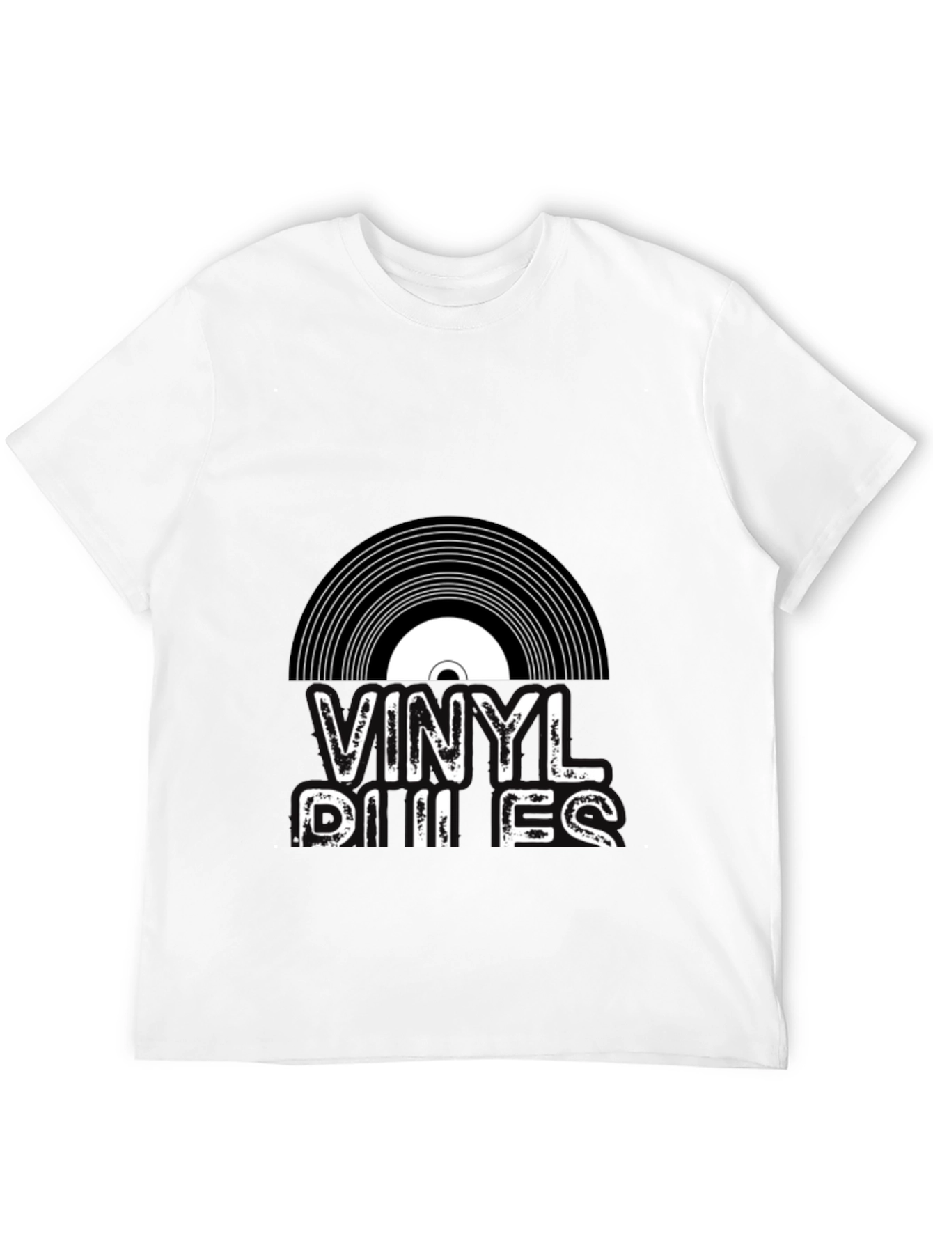 Black Vinyl Rules Black Graphic Tee view 12