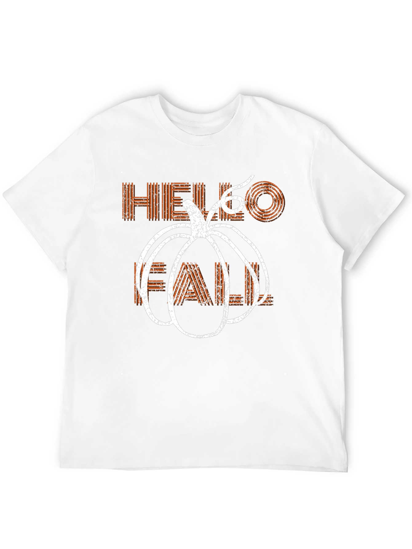 Black Hello Fall Pumpkin Graphic Tee - Trendy Autumn Apparel view 12