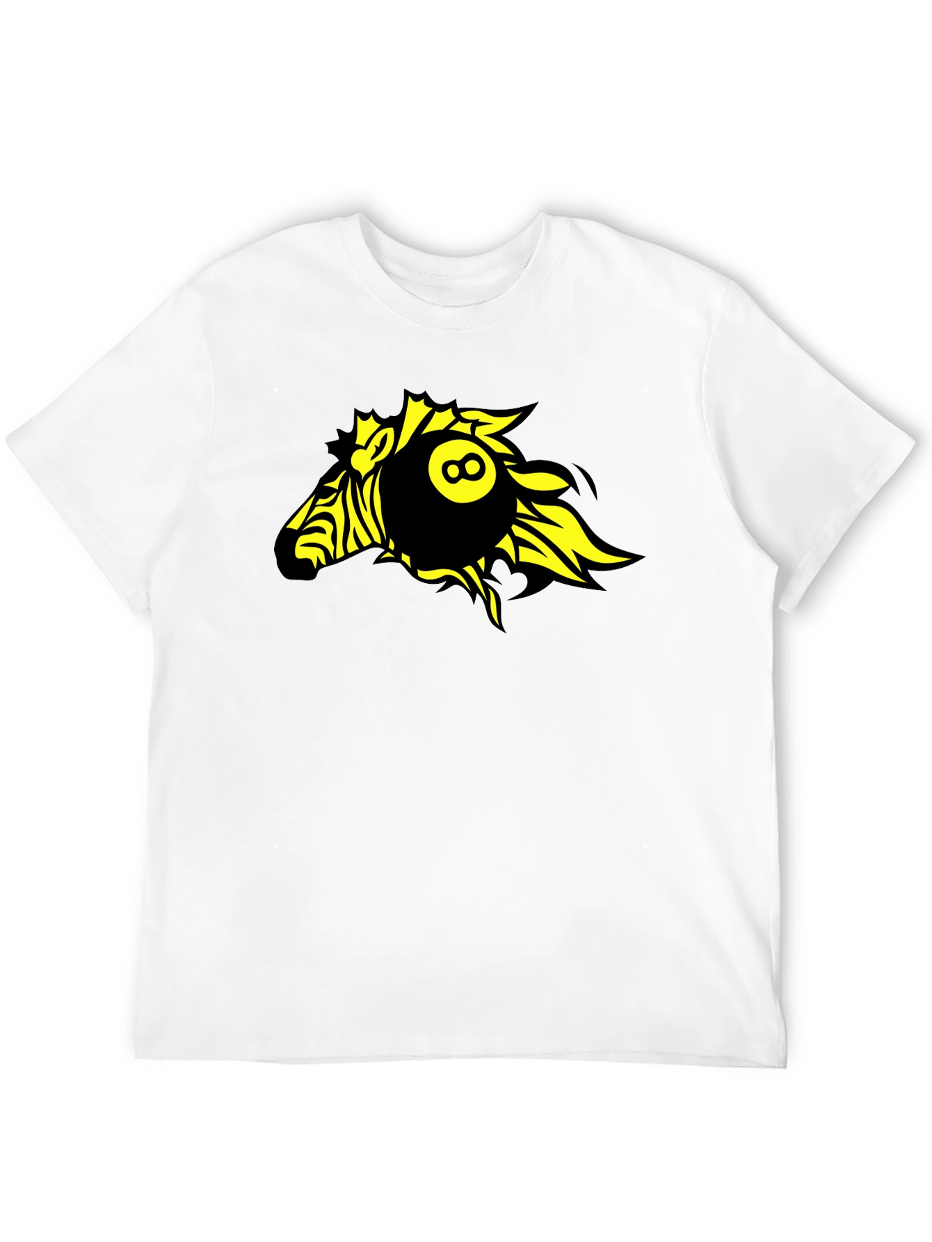 Black Zebra 8-Ball Graphic T-Shirt - Bold Design view 12