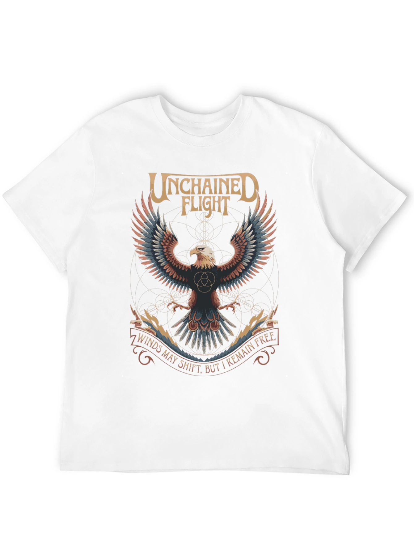 Black Unchained Flight Eagle Graphic Tee - Black view 12