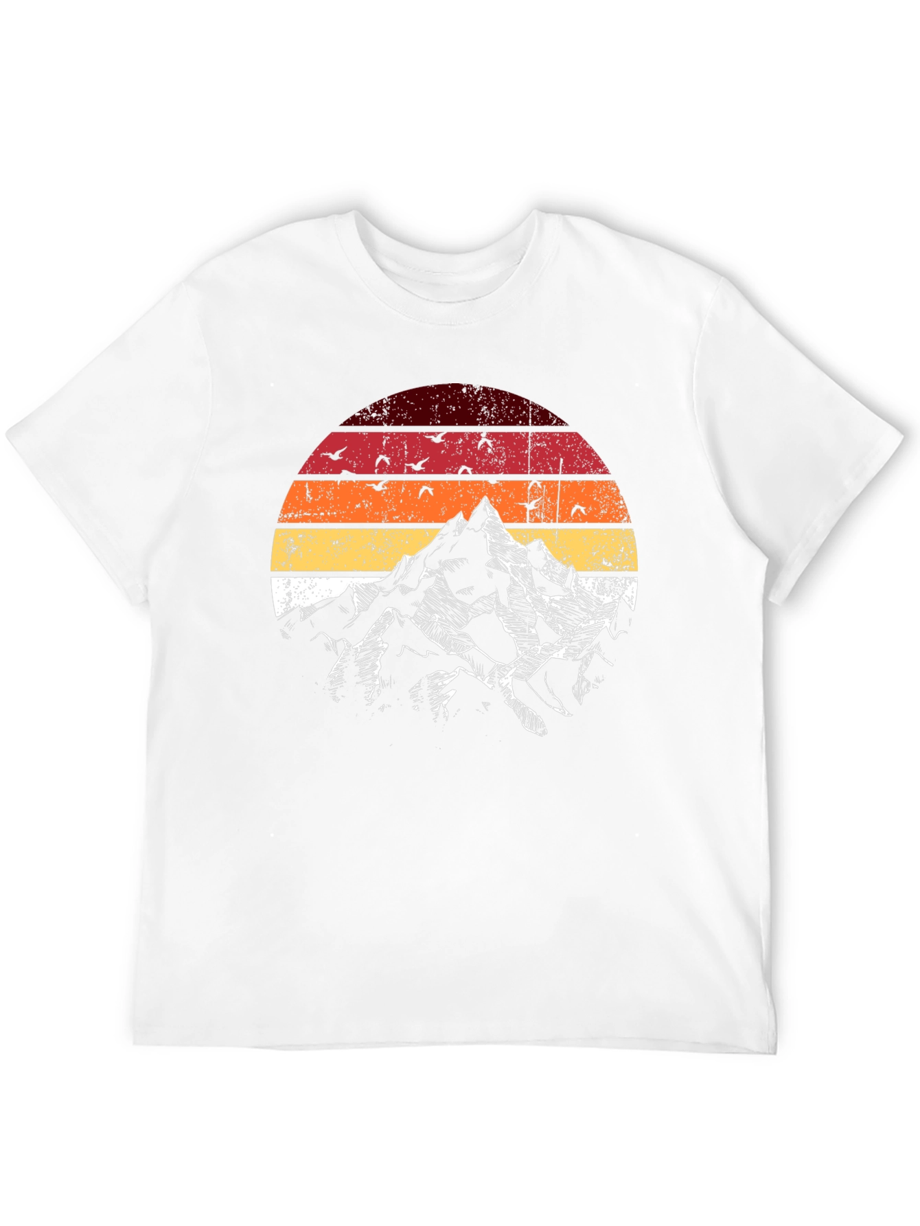 Black Vintage Mountain Sunset Graphic Tee view 12